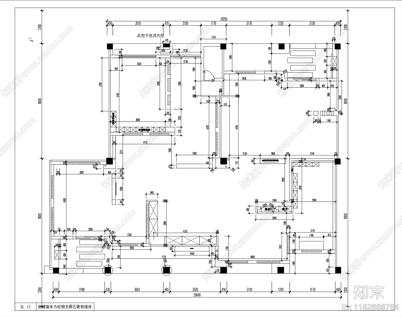 现代其他商业空间cad施工图下载【ID:1182888784】