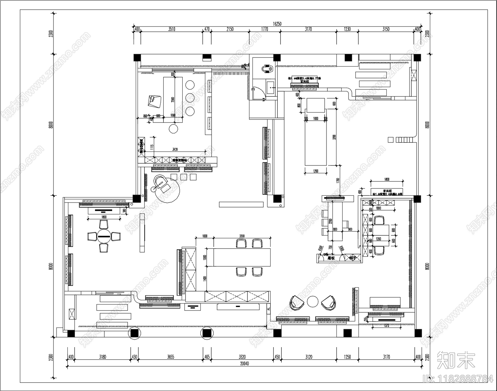 现代其他商业空间cad施工图下载【ID:1182888784】