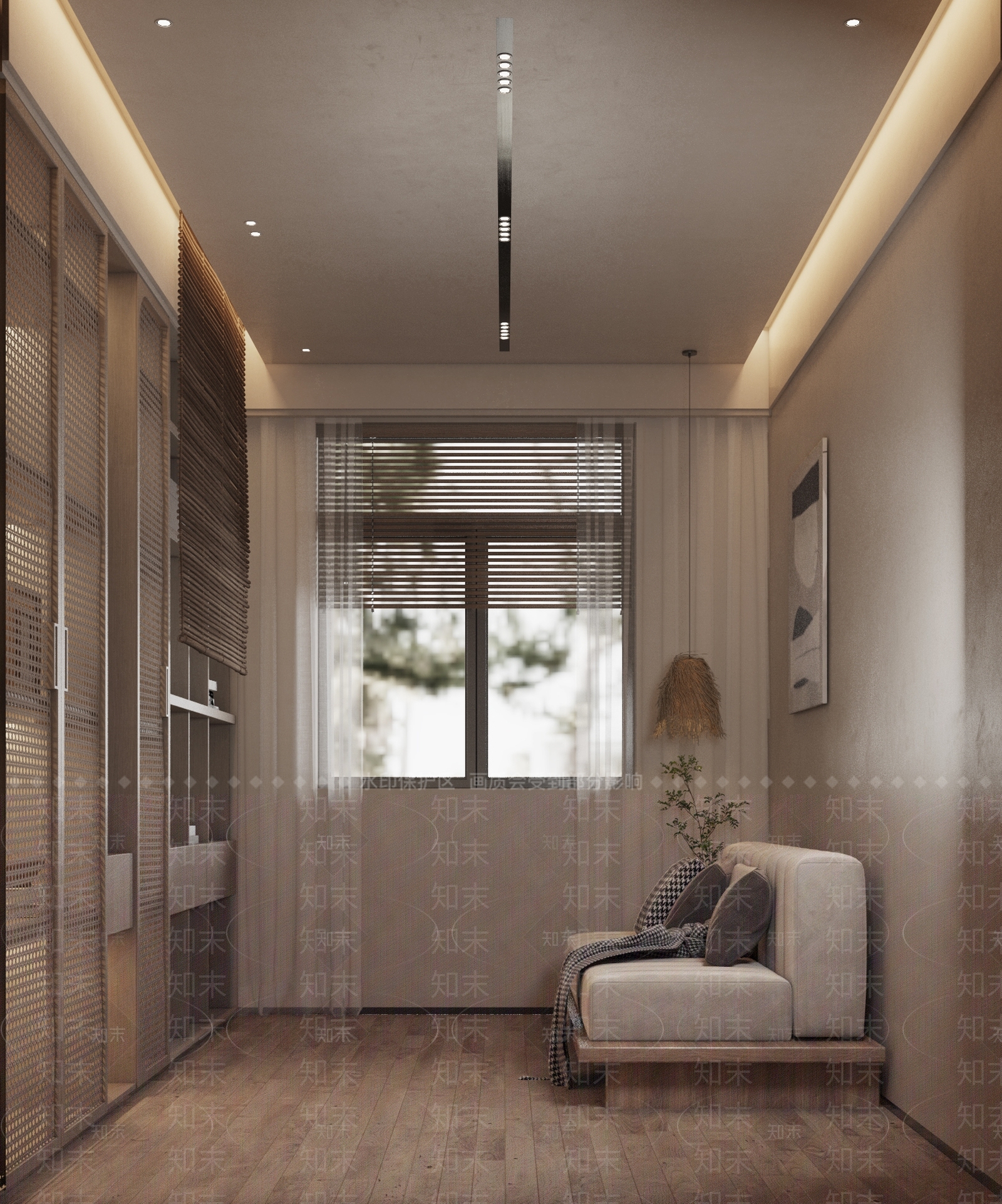 新中式现代书房3D模型下载【ID:1182890281】