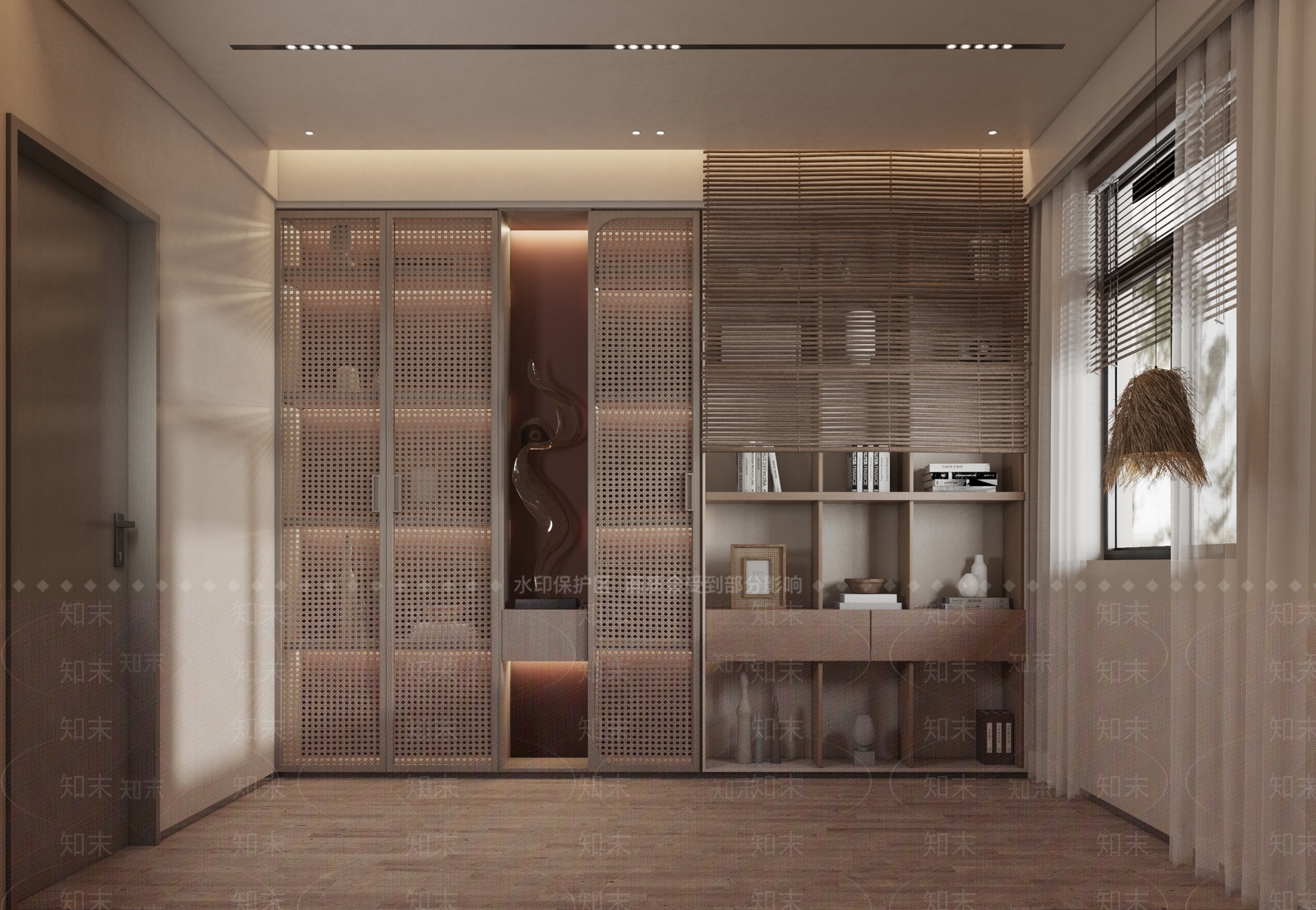 新中式现代书房3D模型下载【ID:1182890281】
