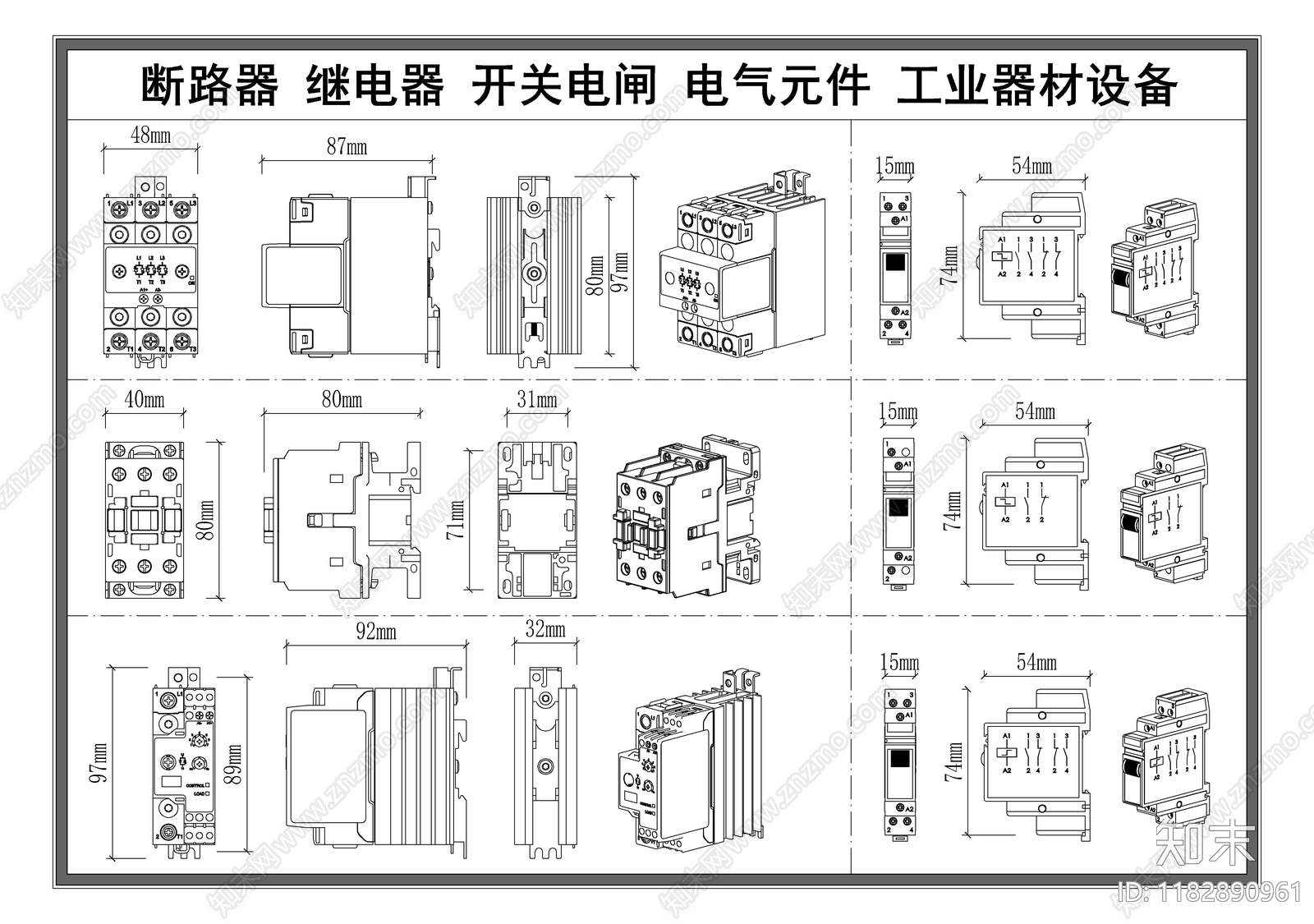 现代器材设备详图cad施工图下载【ID:1182890961】