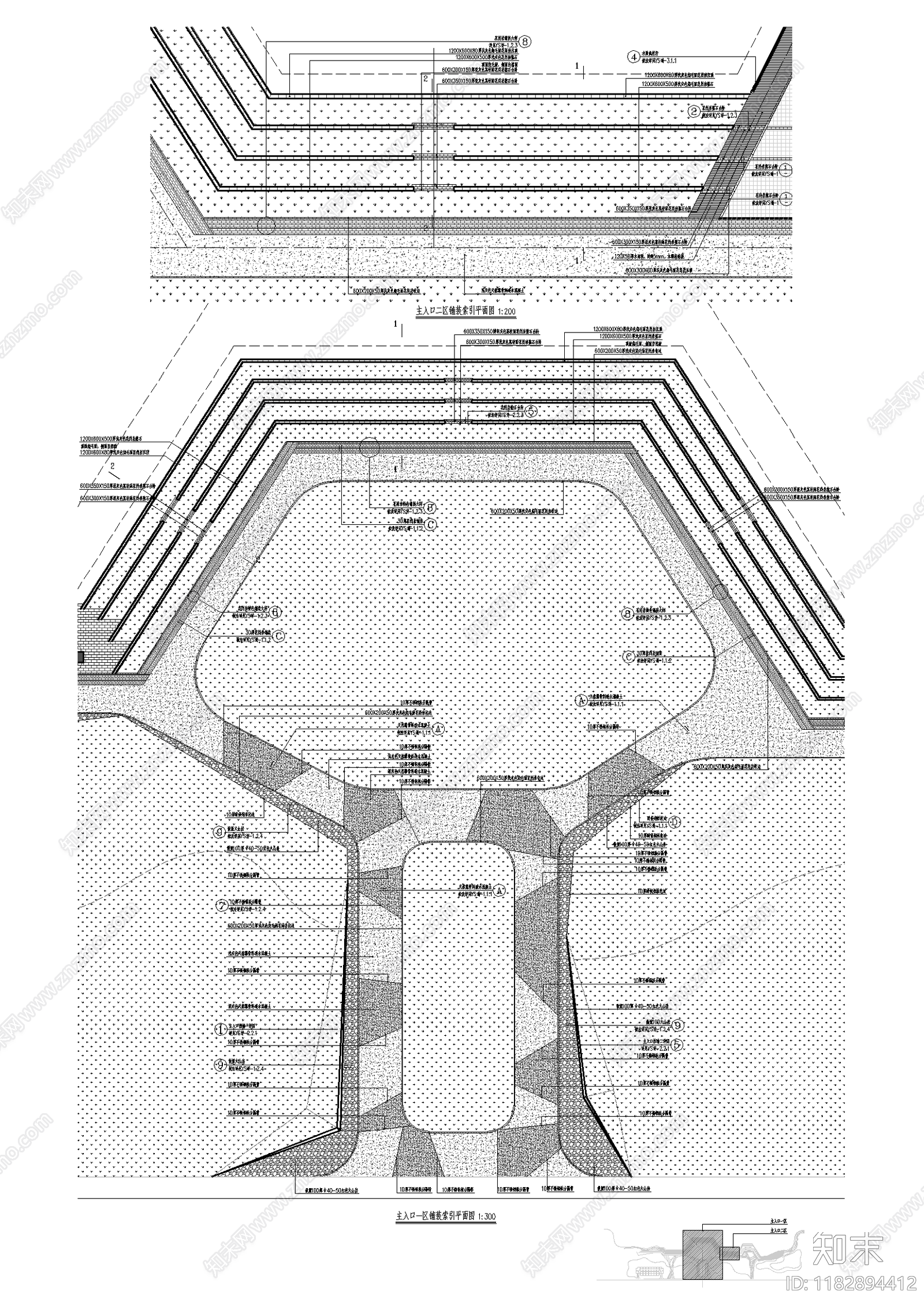 现代入口cad施工图下载【ID:1182894412】