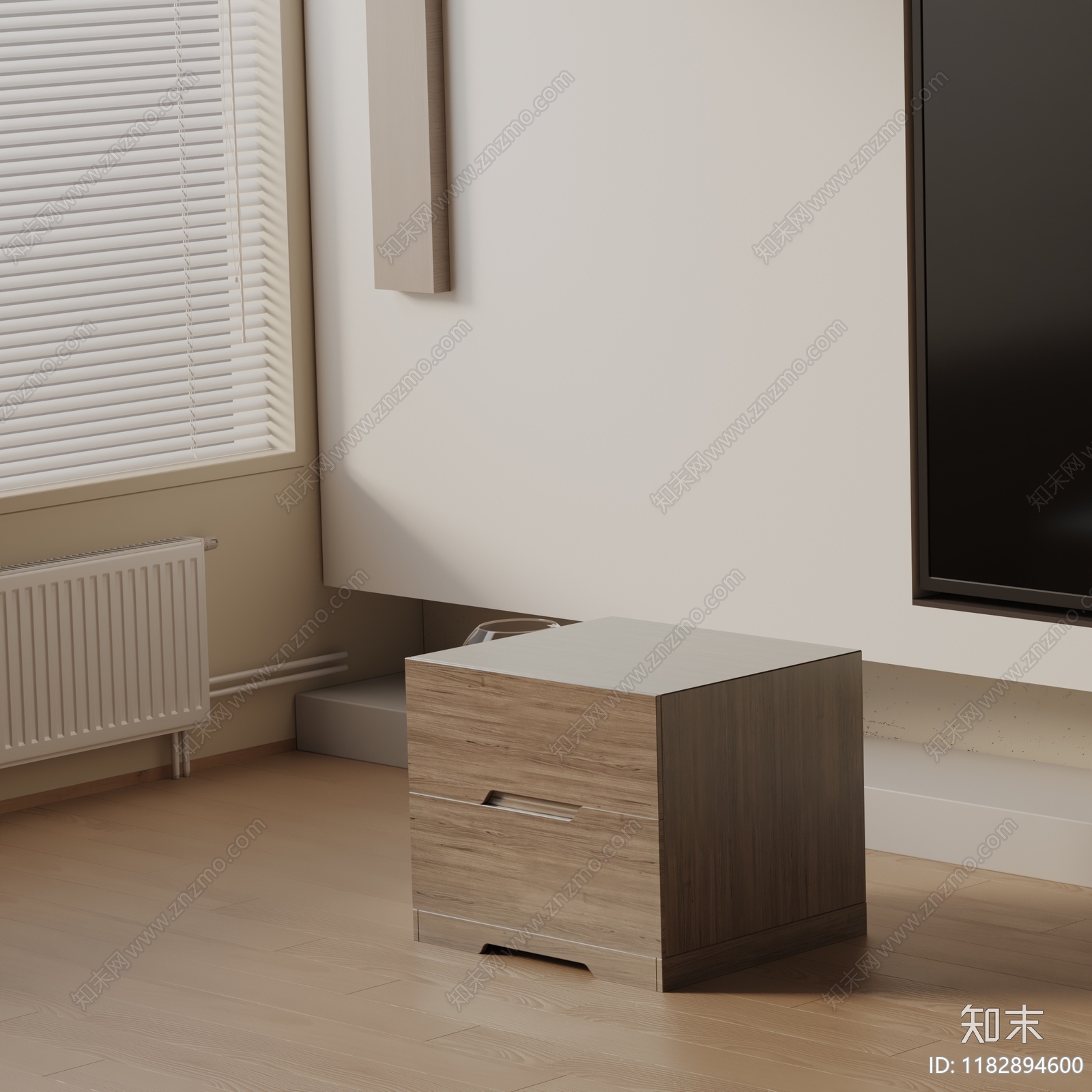 现代床头柜3D模型下载【ID:1182894600】