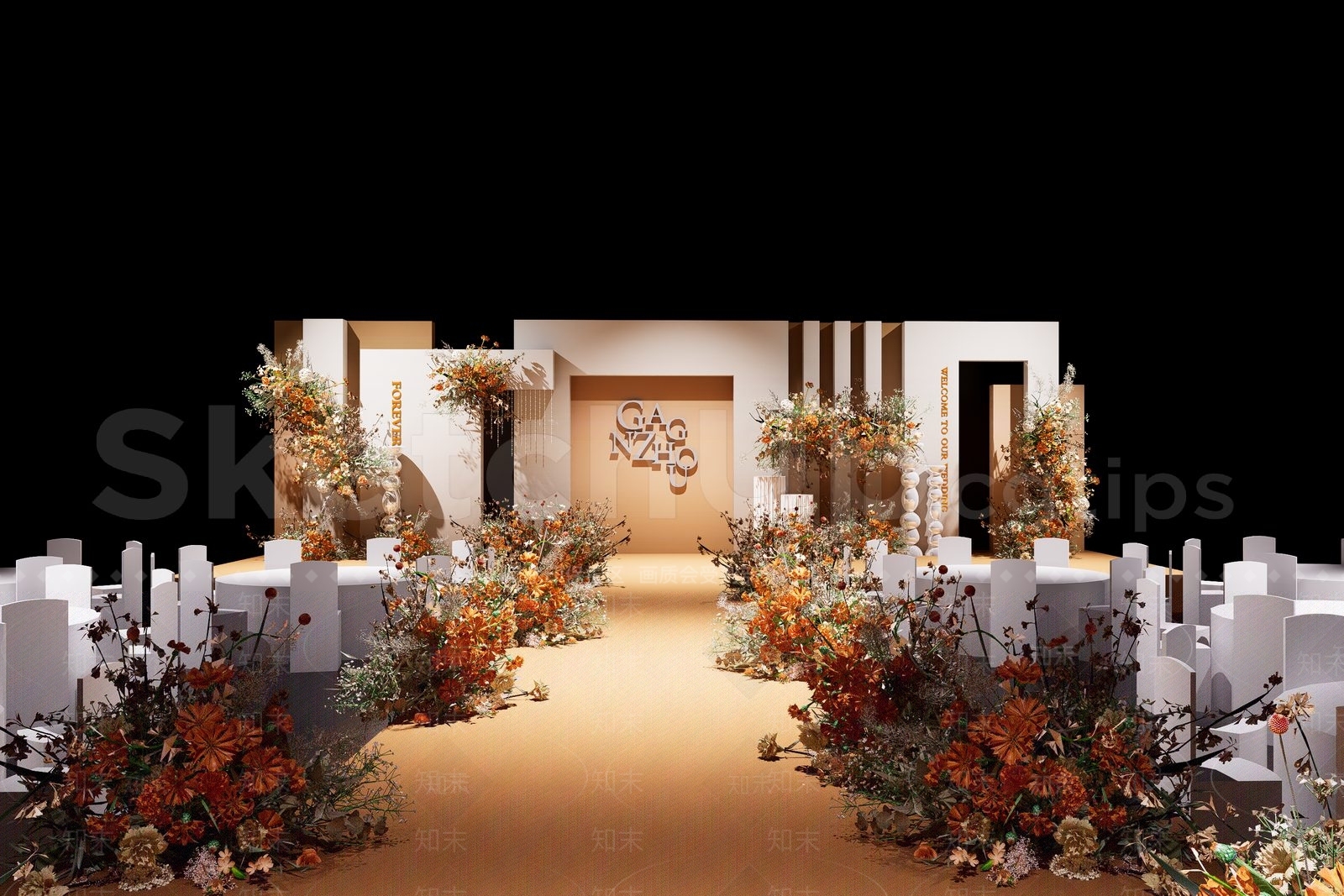 现代美陈3D模型下载【ID:1182896999】