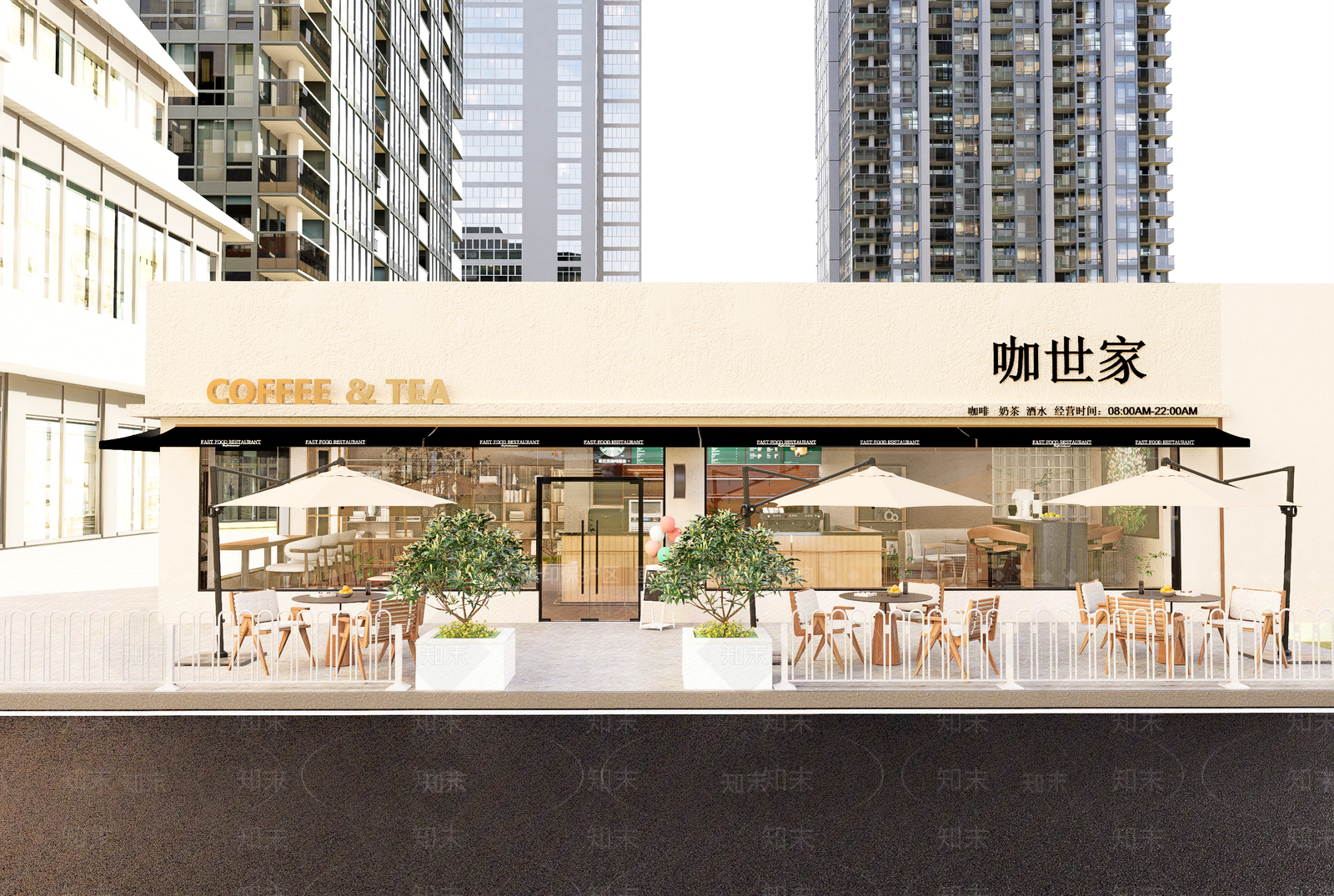 现代轻奢咖啡厅SU模型下载【ID:1182903748】