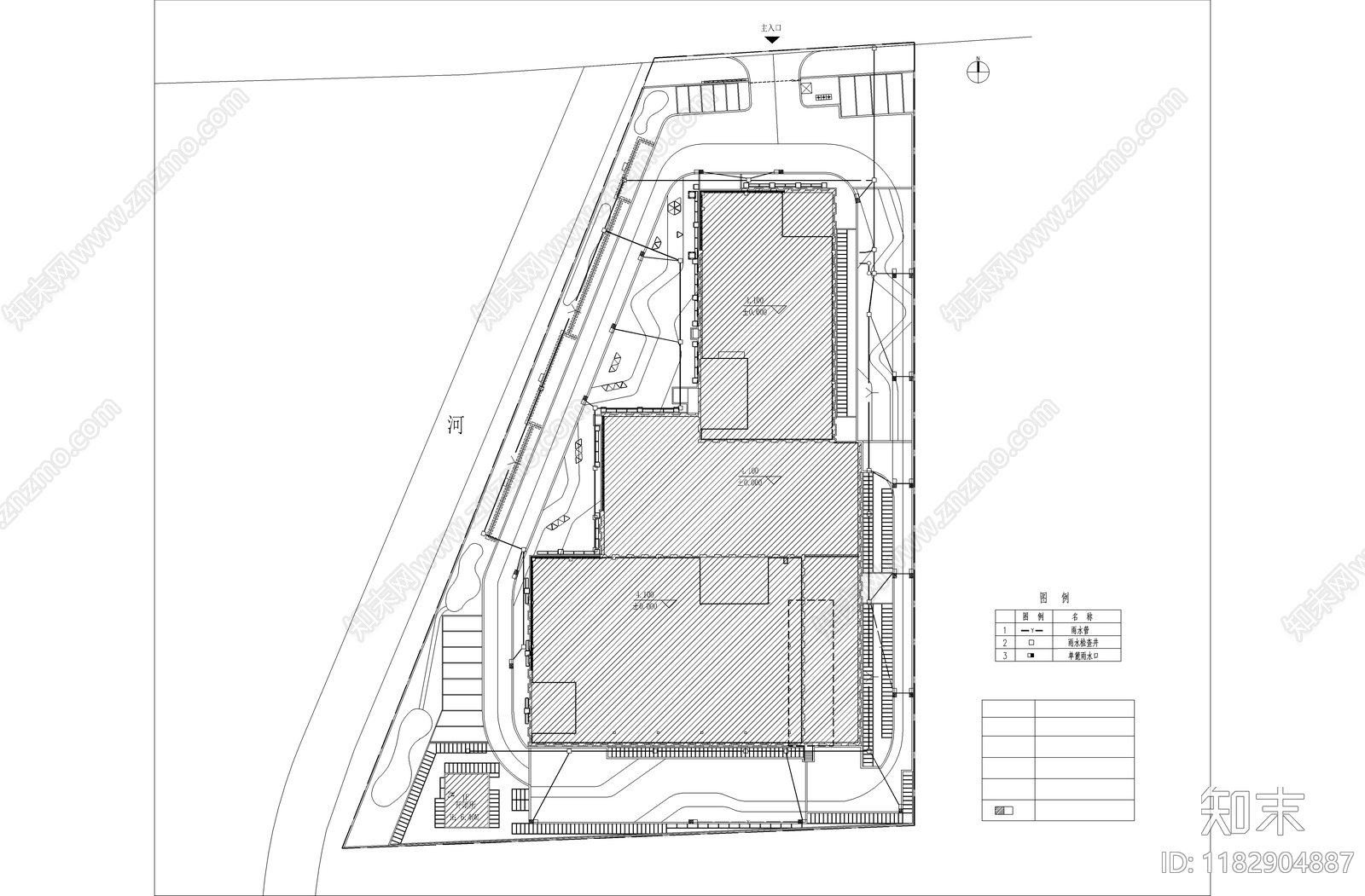 现代校园景观cad施工图下载【ID:1182904887】