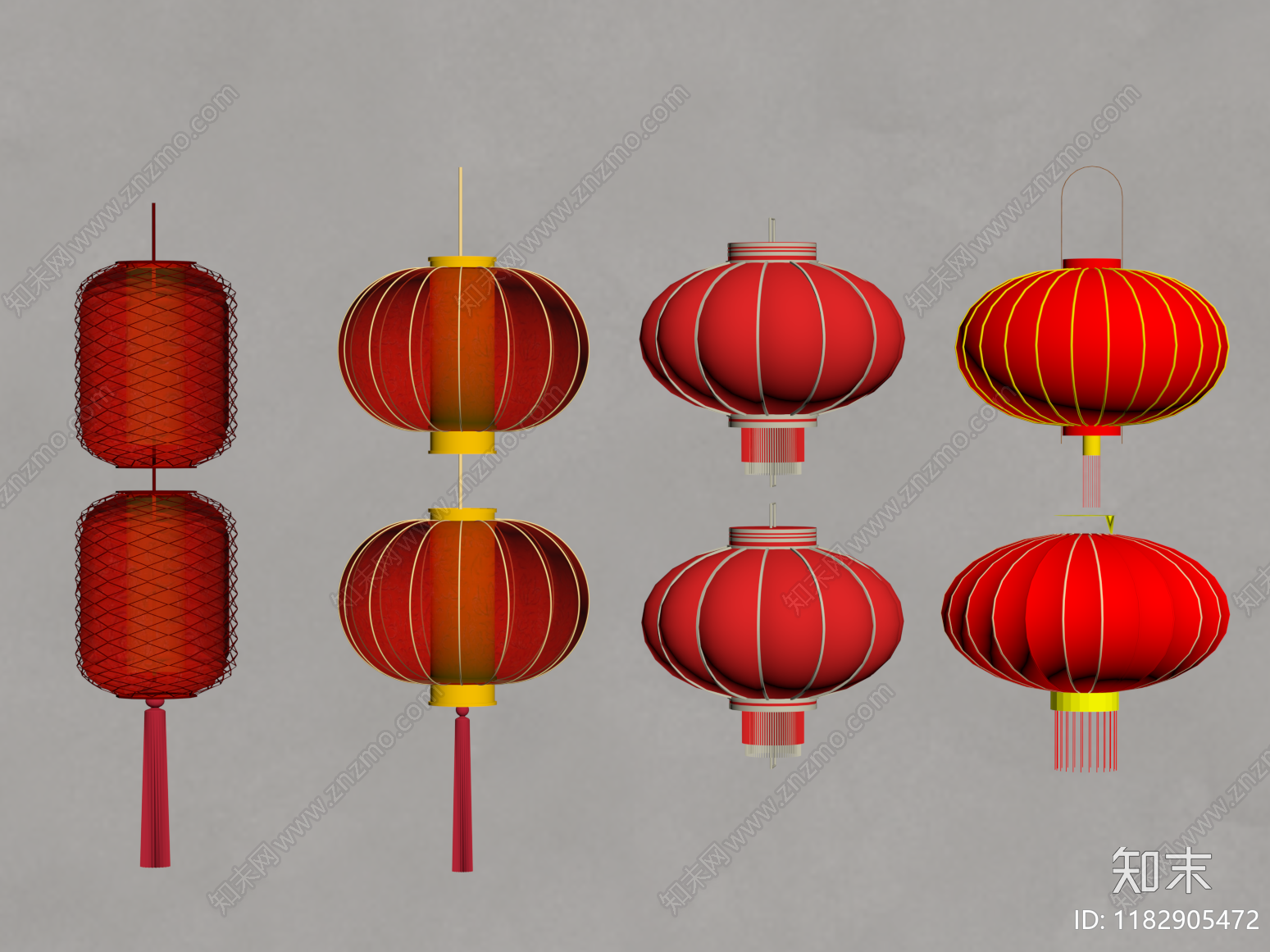 现代灯笼SU模型下载【ID:1182905472】