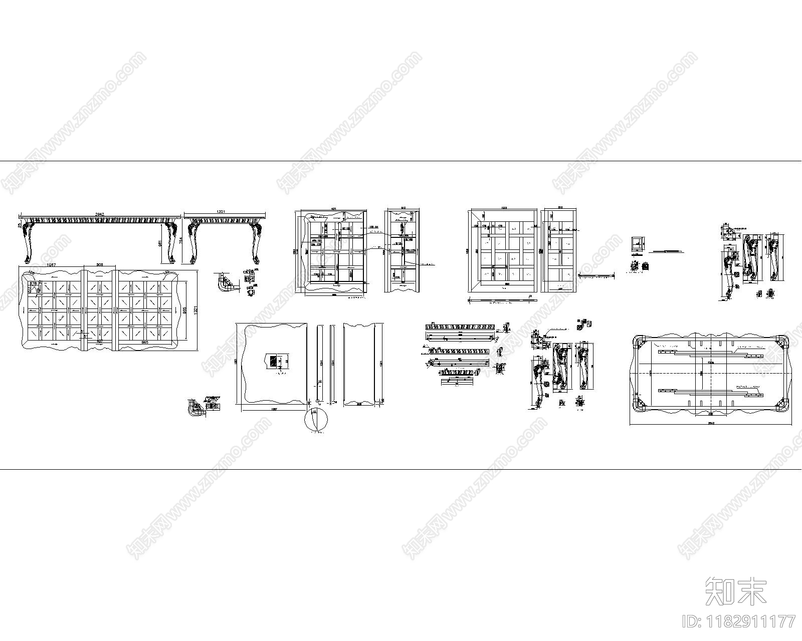 欧式家具节点详图cad施工图下载【ID:1182911177】