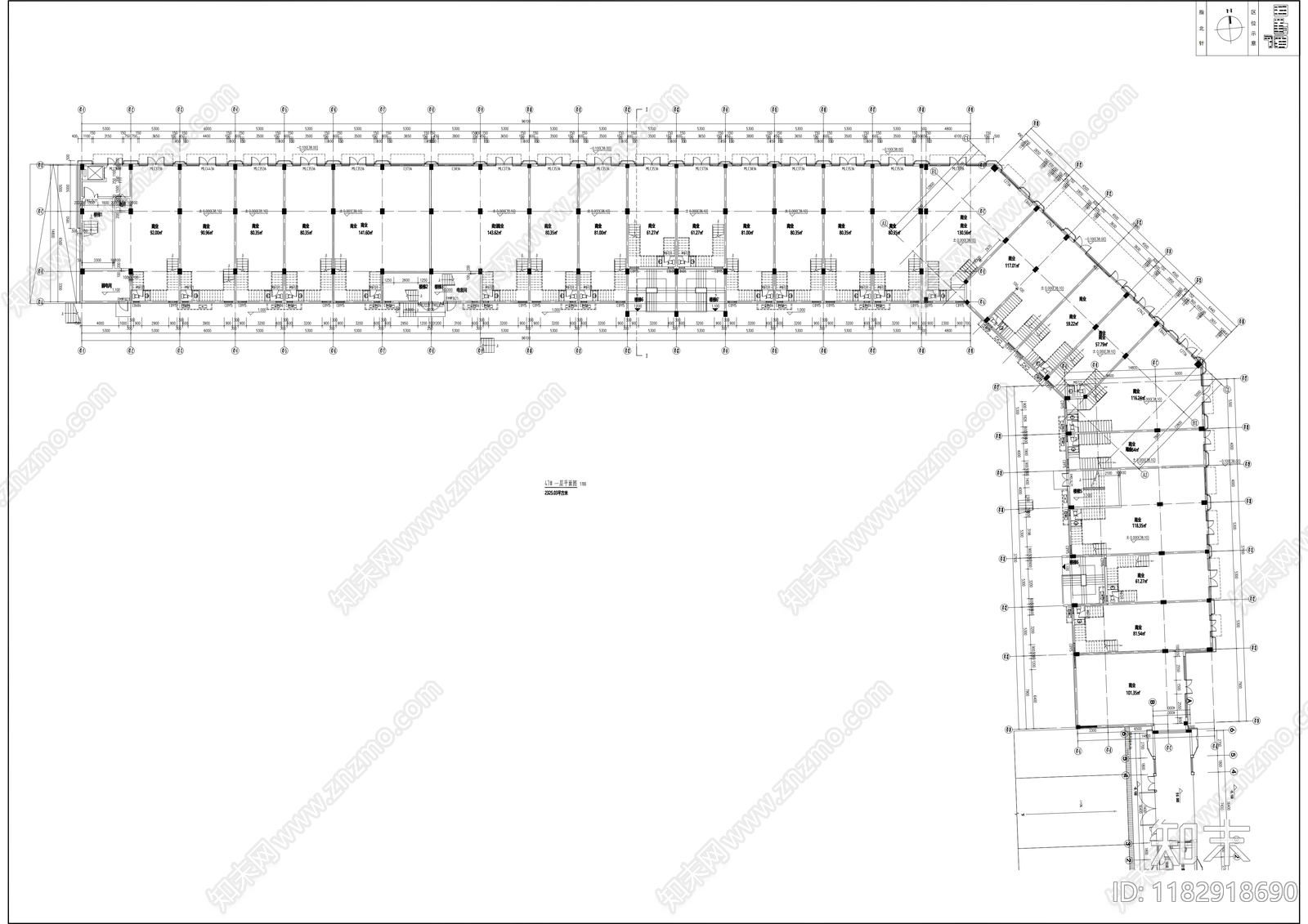 现代商业街施工图下载【ID:1182918690】