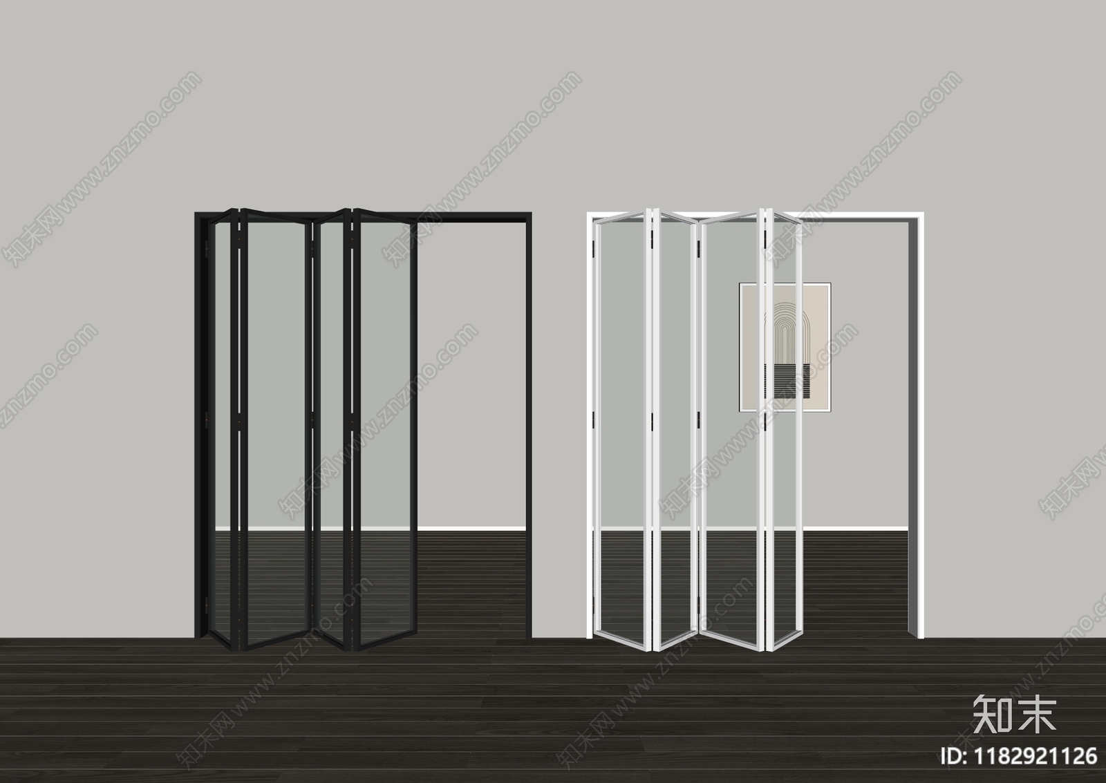 现代折叠门SU模型下载【ID:1182921126】
