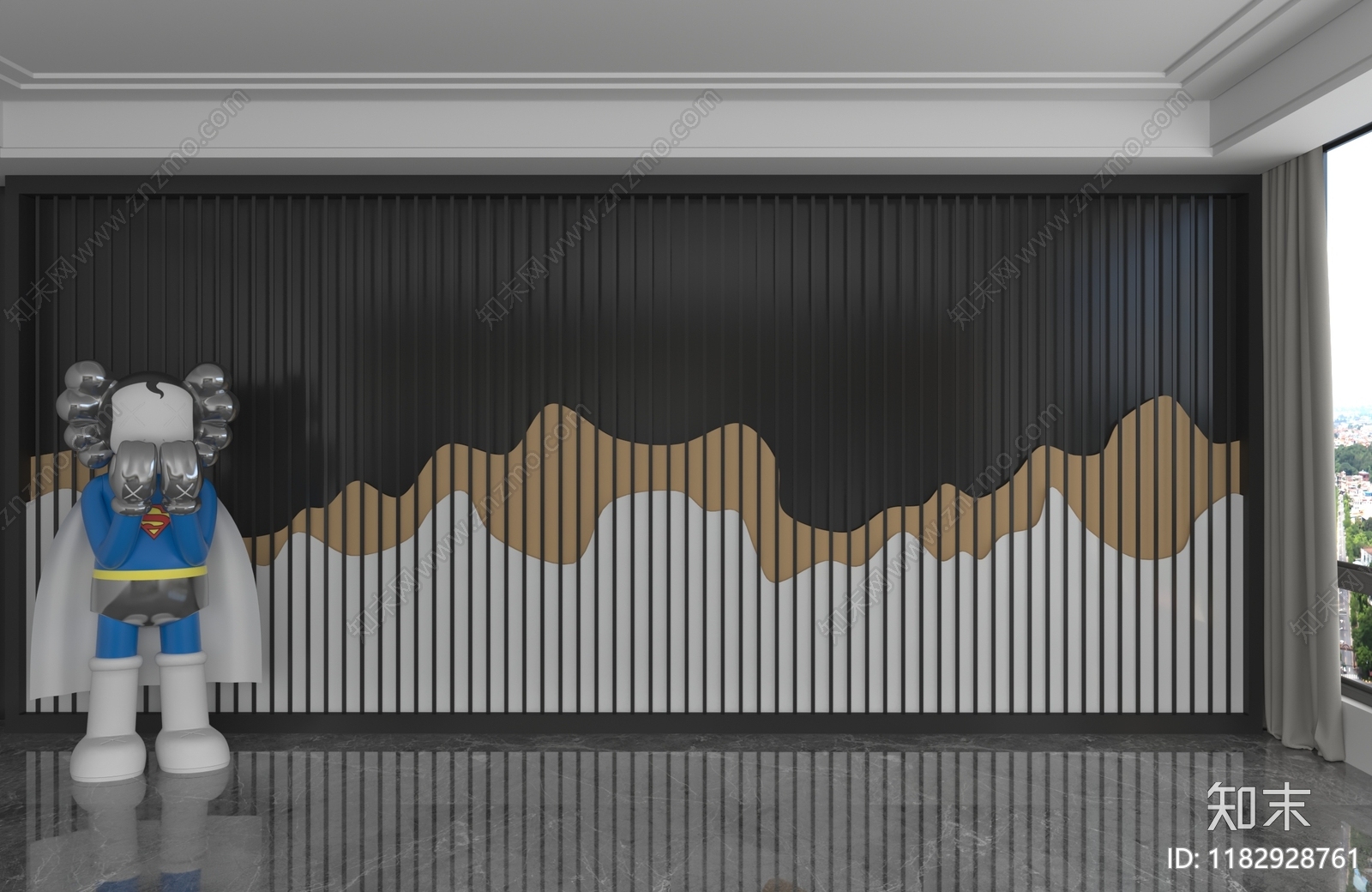 现代其他墙面3D模型下载【ID:1182928761】