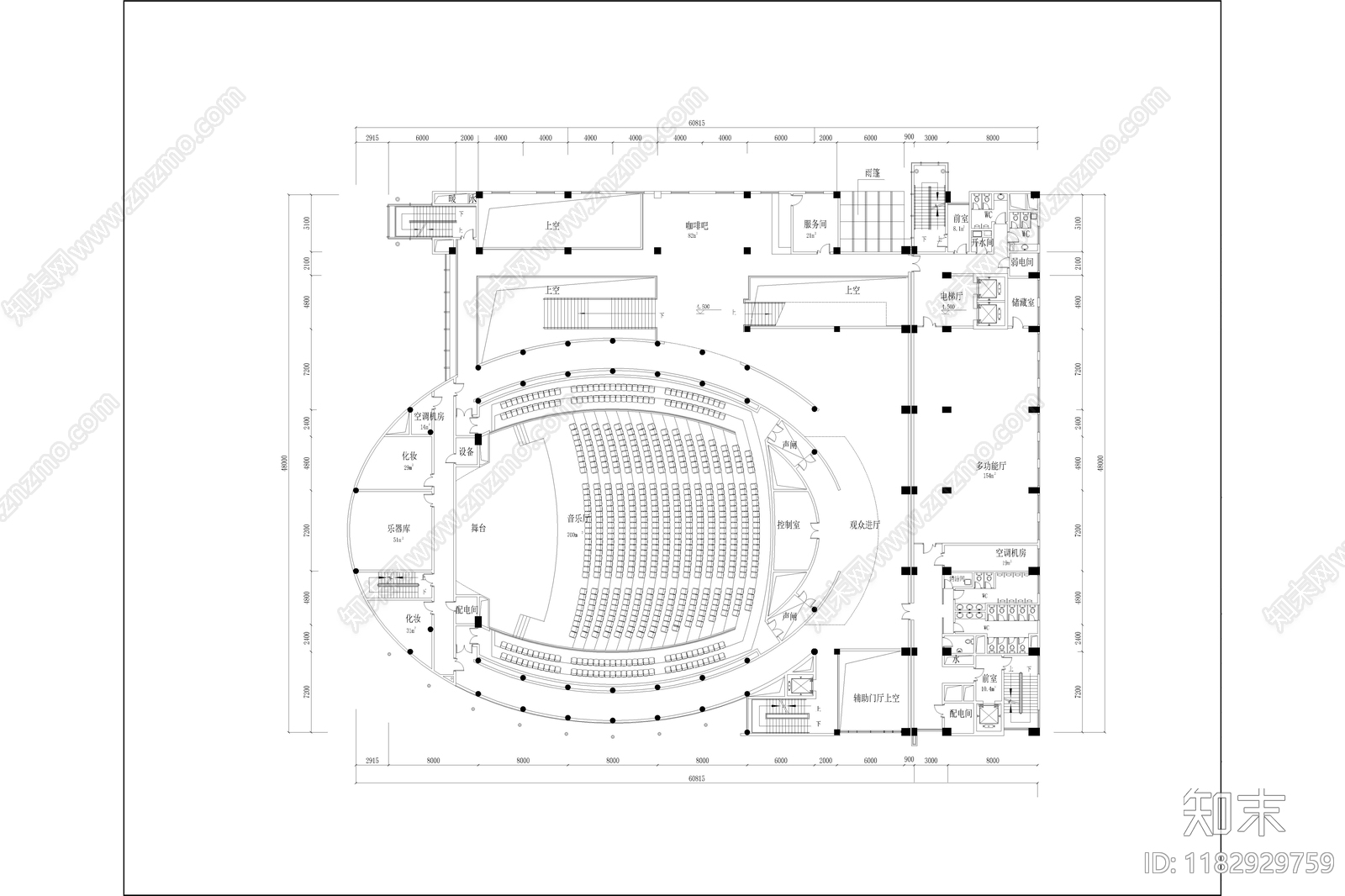 欧式简约学校建筑cad施工图下载【ID:1182929759】