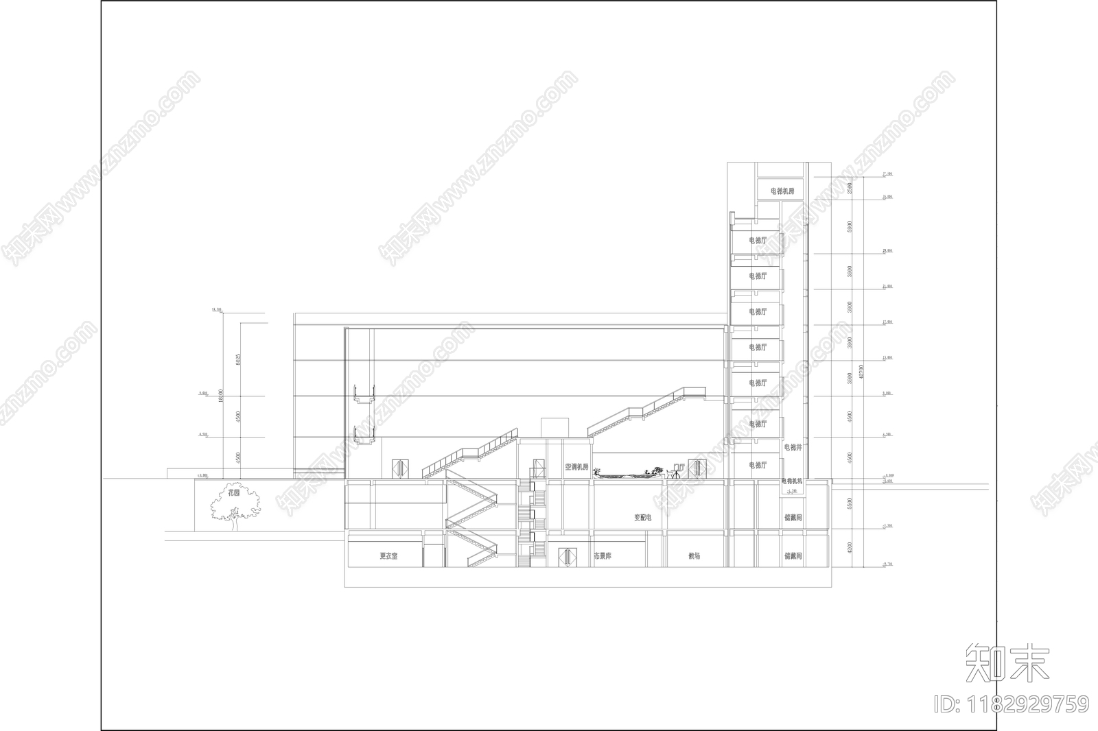 欧式简约学校建筑cad施工图下载【ID:1182929759】