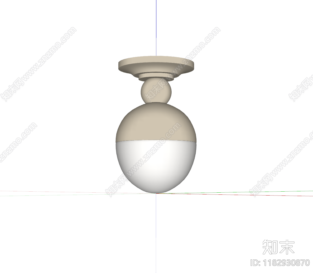 法式中古吸顶灯SU模型下载【ID:1182930870】