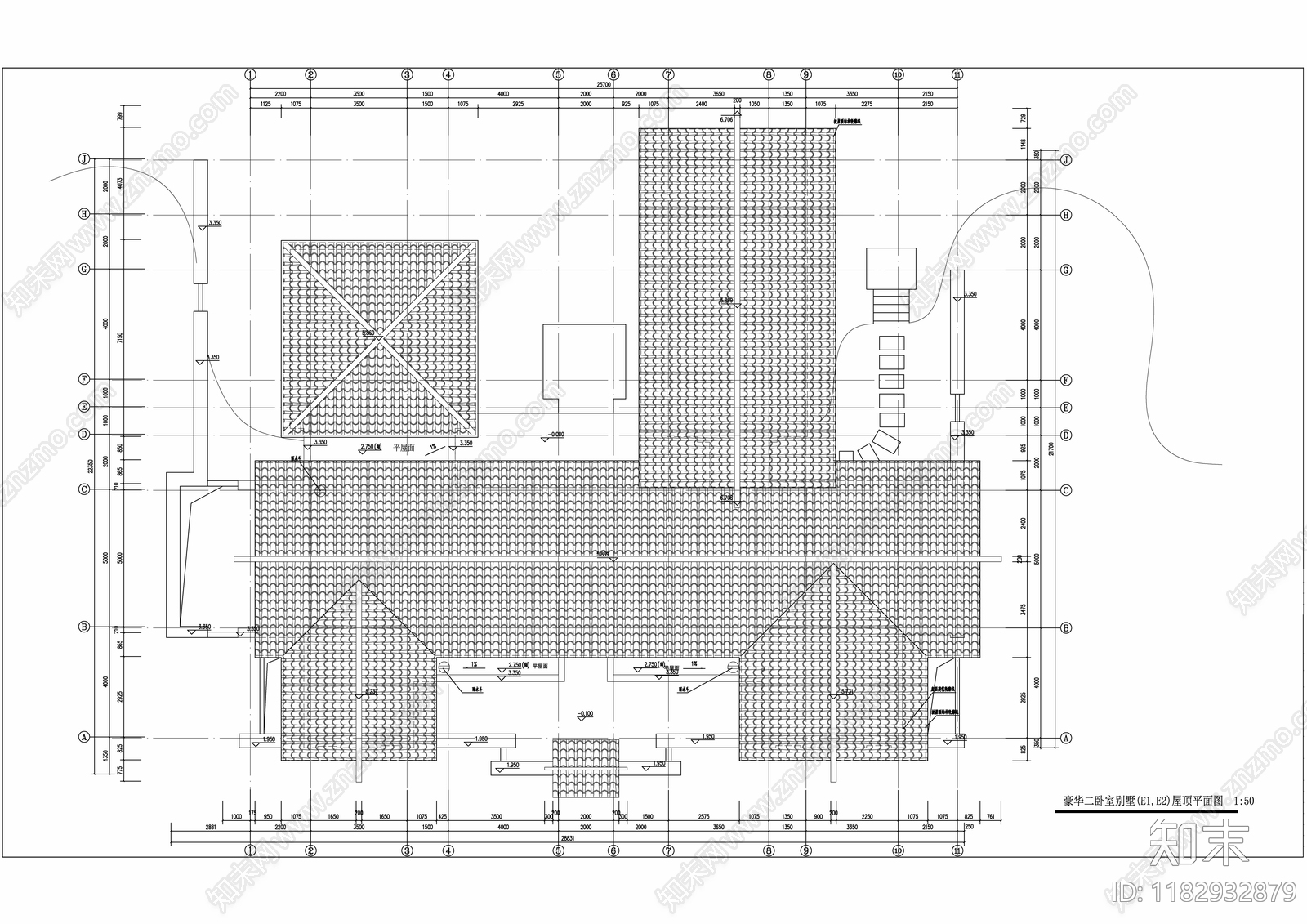 建筑平面图cad施工图下载【ID:1182932879】