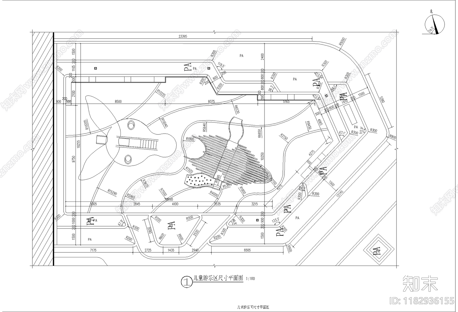 现代儿童乐园cad施工图下载【ID:1182936155】