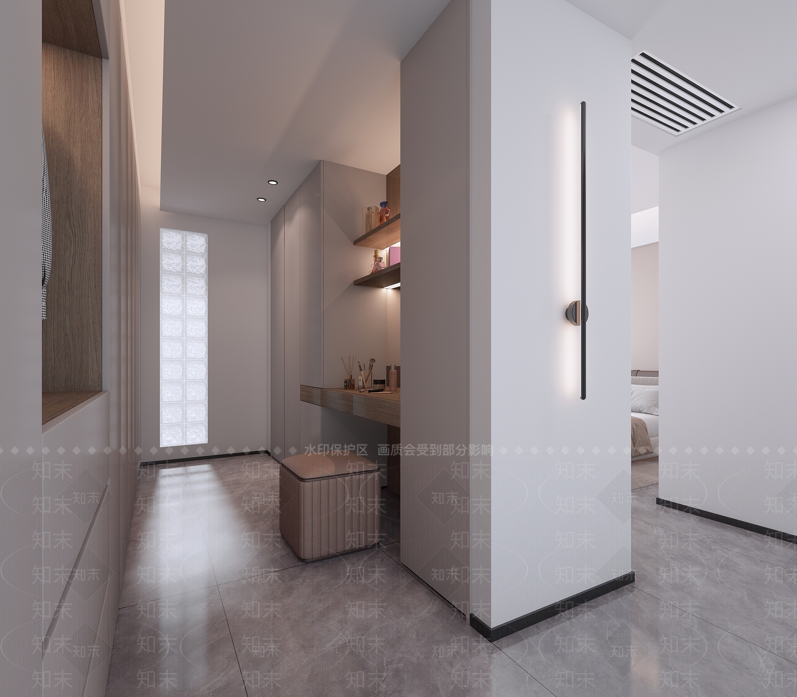 现代衣帽间3D模型下载【ID:1182936857】