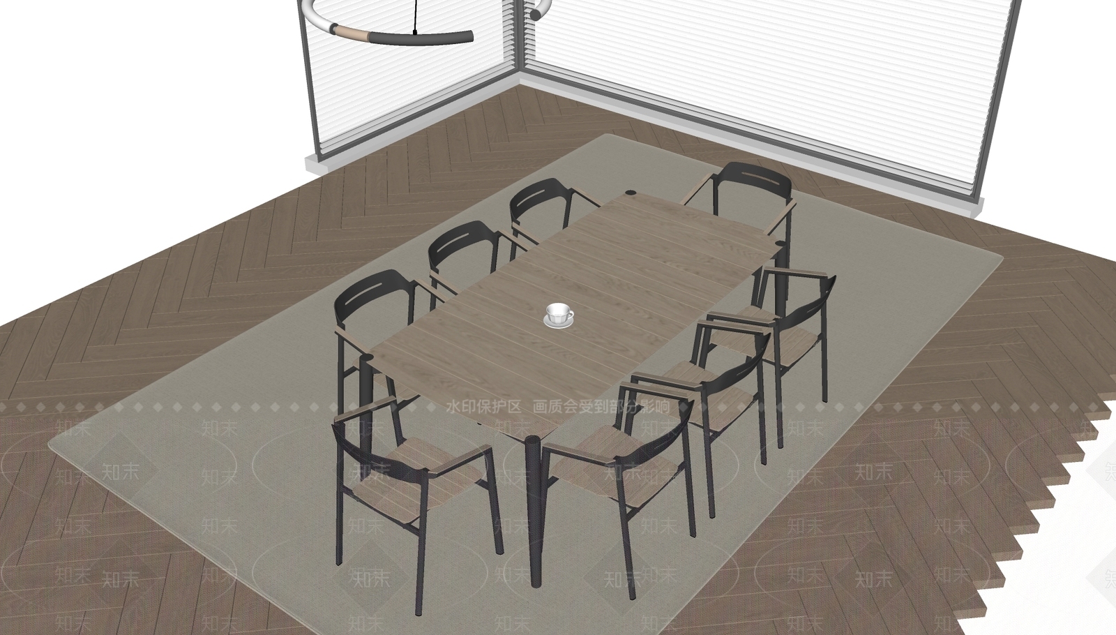 现代户外桌椅SU模型下载【ID:1182942322】