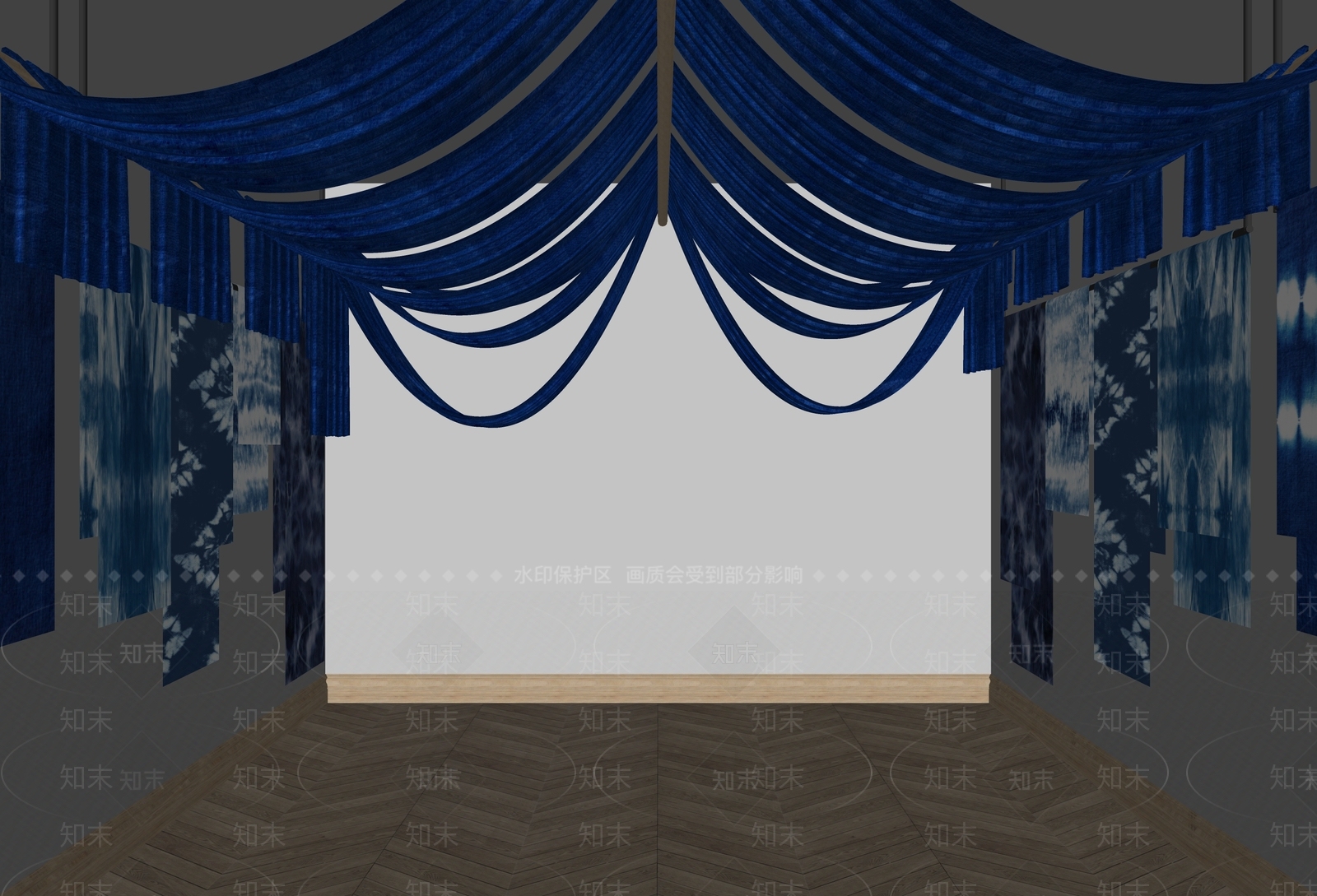 现代新中式吊顶SU模型下载【ID:1182944748】