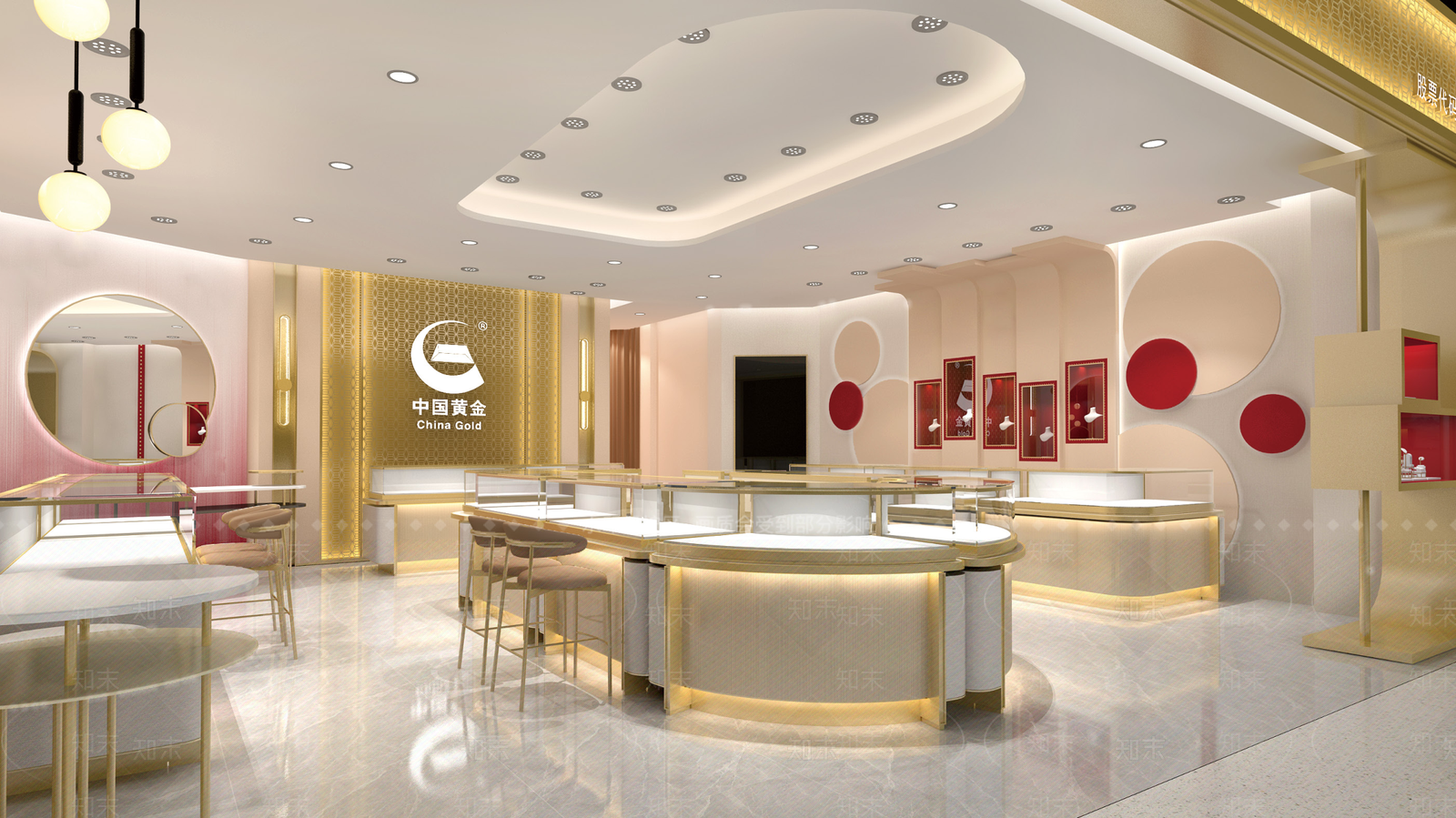 现代轻奢珠宝店3D模型下载【ID:1182947168】