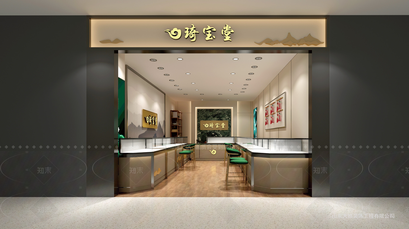 新中式轻奢珠宝店3D模型下载【ID:1182947555】