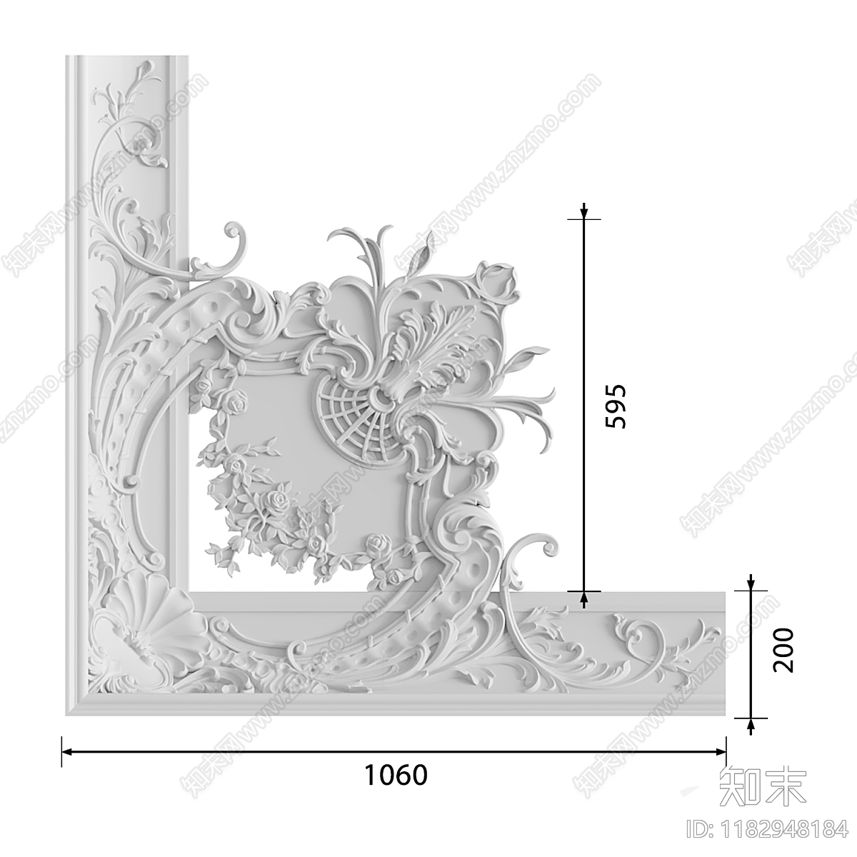 法式雕花3D模型下载【ID:1182948184】