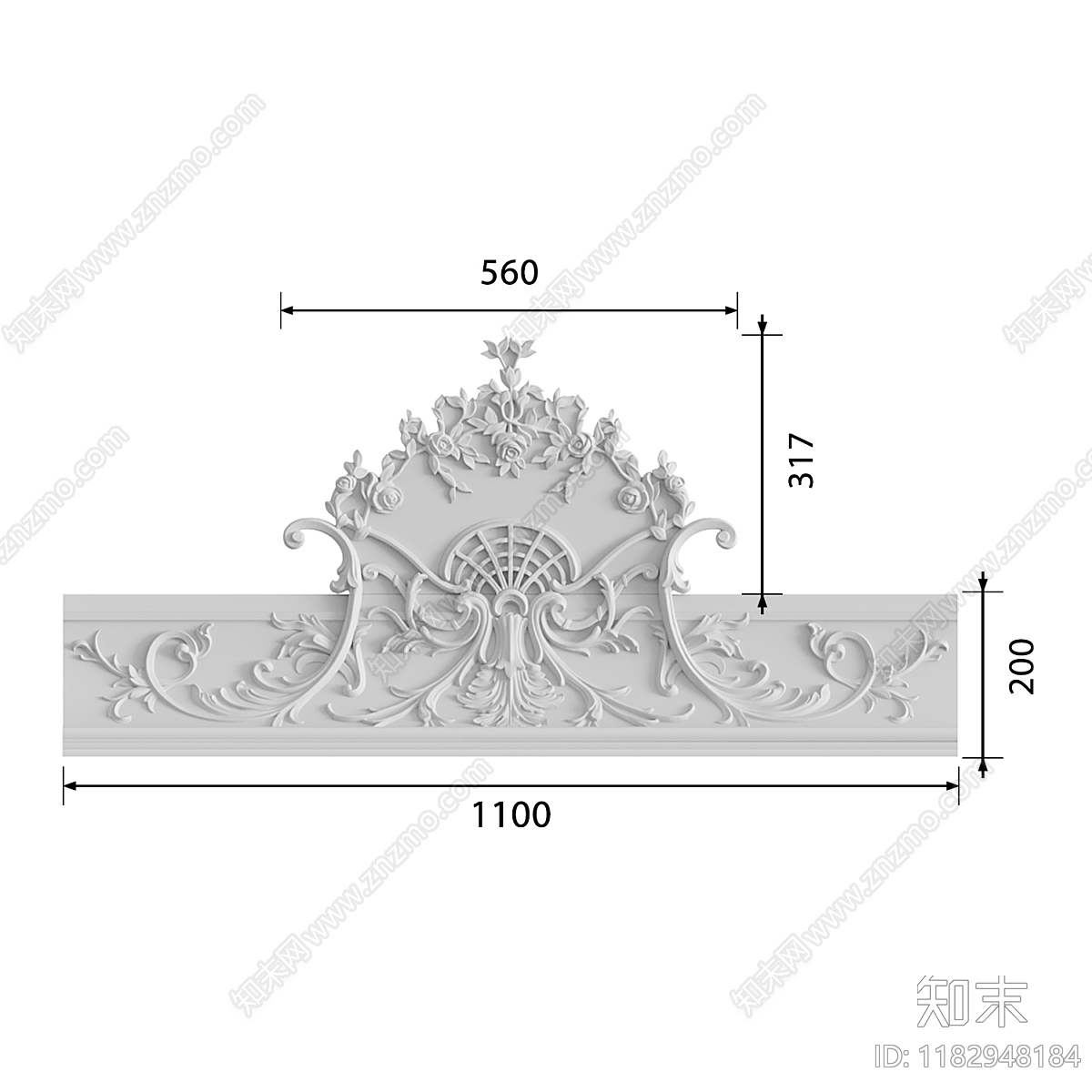 法式雕花3D模型下载【ID:1182948184】