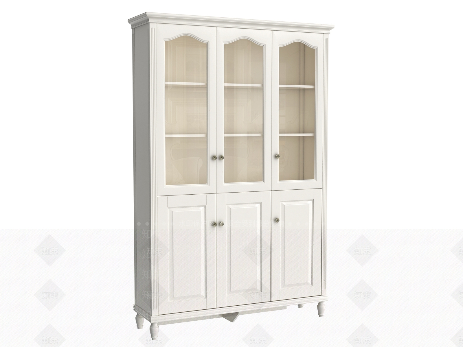 美式书柜3D模型下载【ID:1182950783】