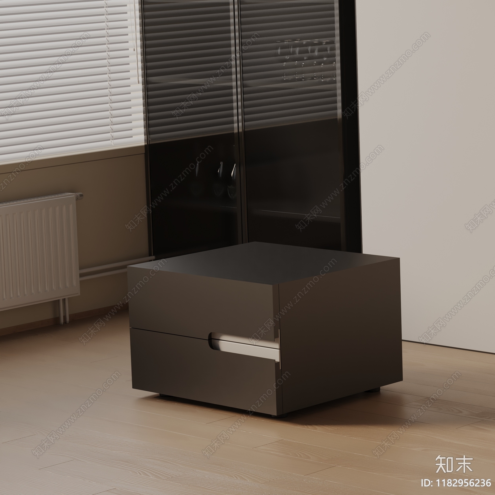 现代床头柜3D模型下载【ID:1182956236】