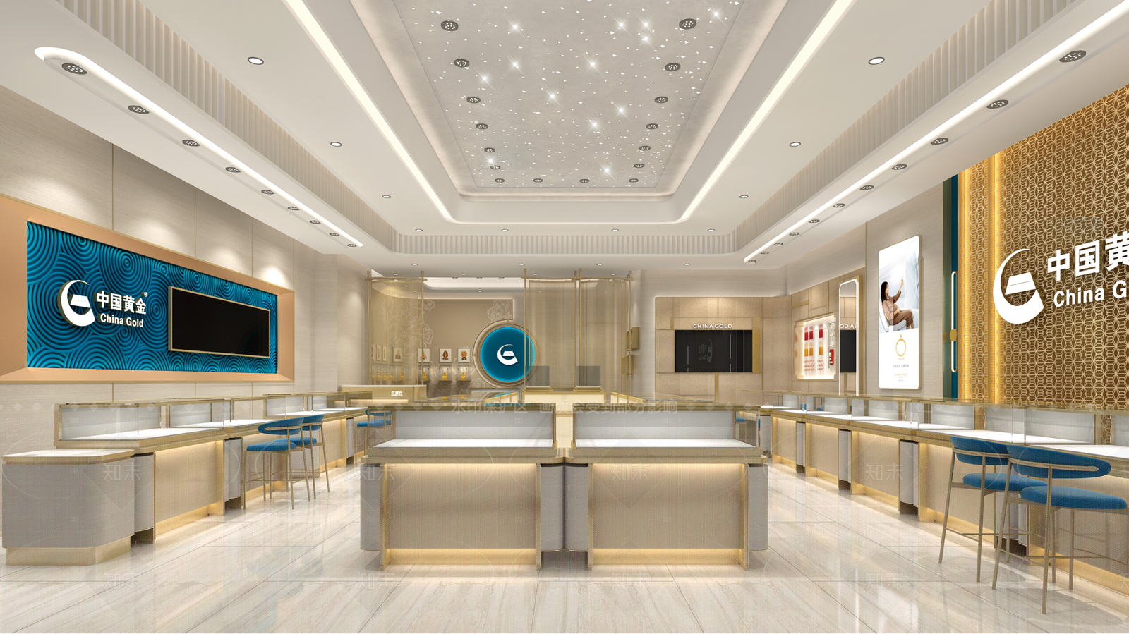 现代轻奢珠宝店3D模型下载【ID:1182956949】