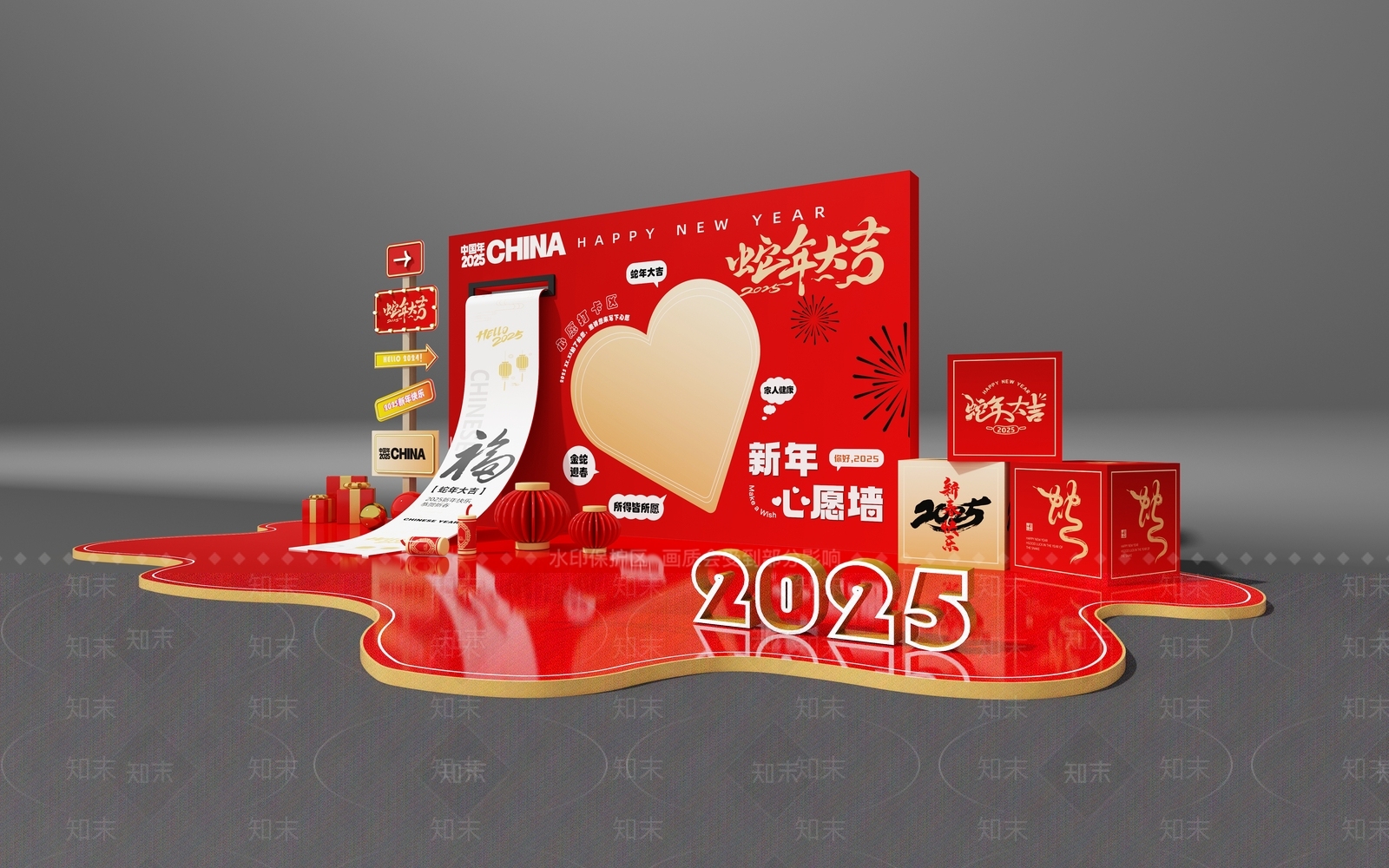 现代中式美陈3D模型下载【ID:1182962865】