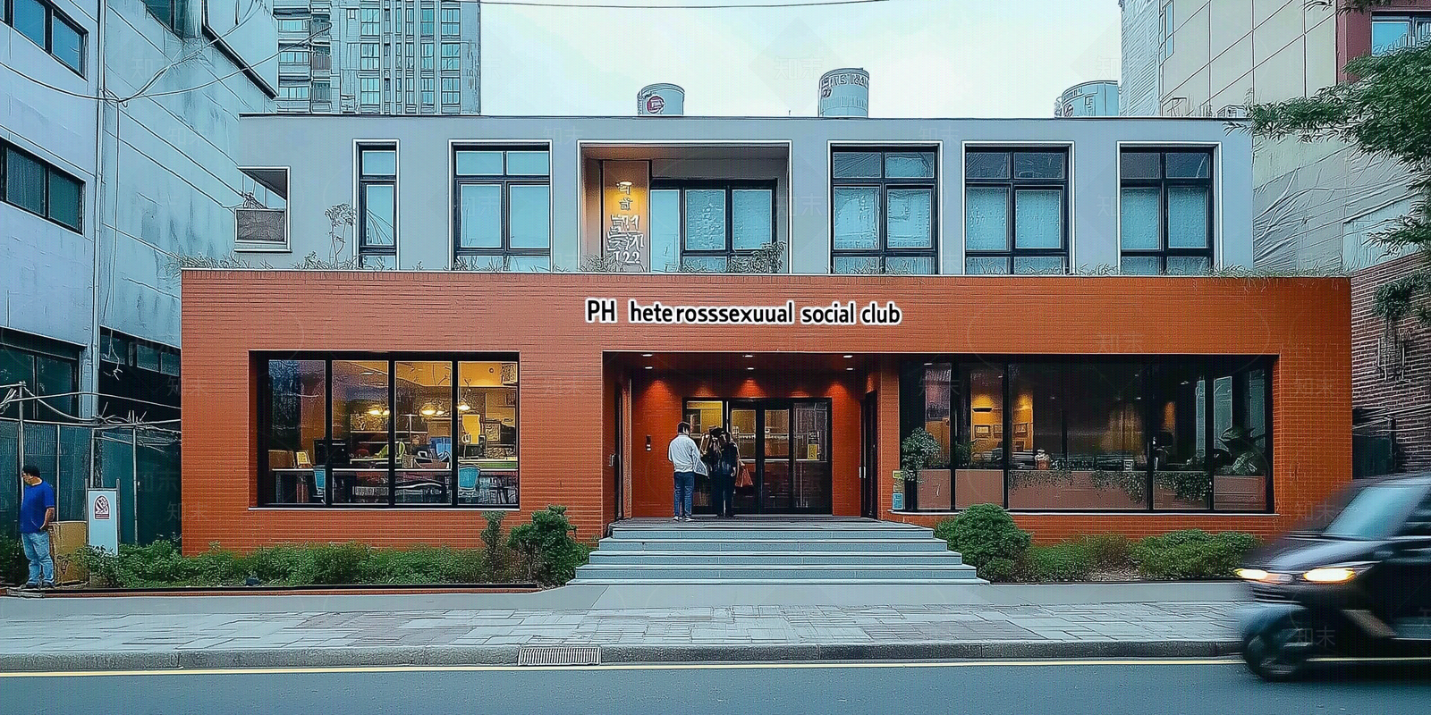 现代街道外景贴图下载【ID:1182968204】