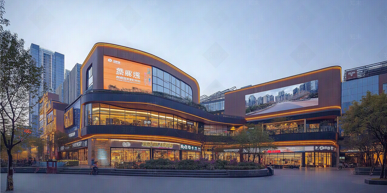 现代街道外景贴图下载【ID:1182968448】