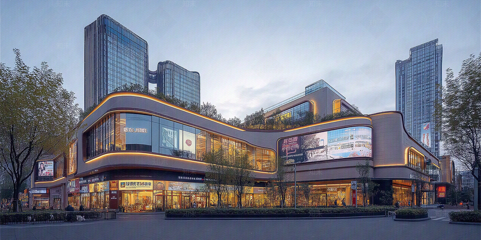 现代街道外景贴图下载【ID:1182968527】