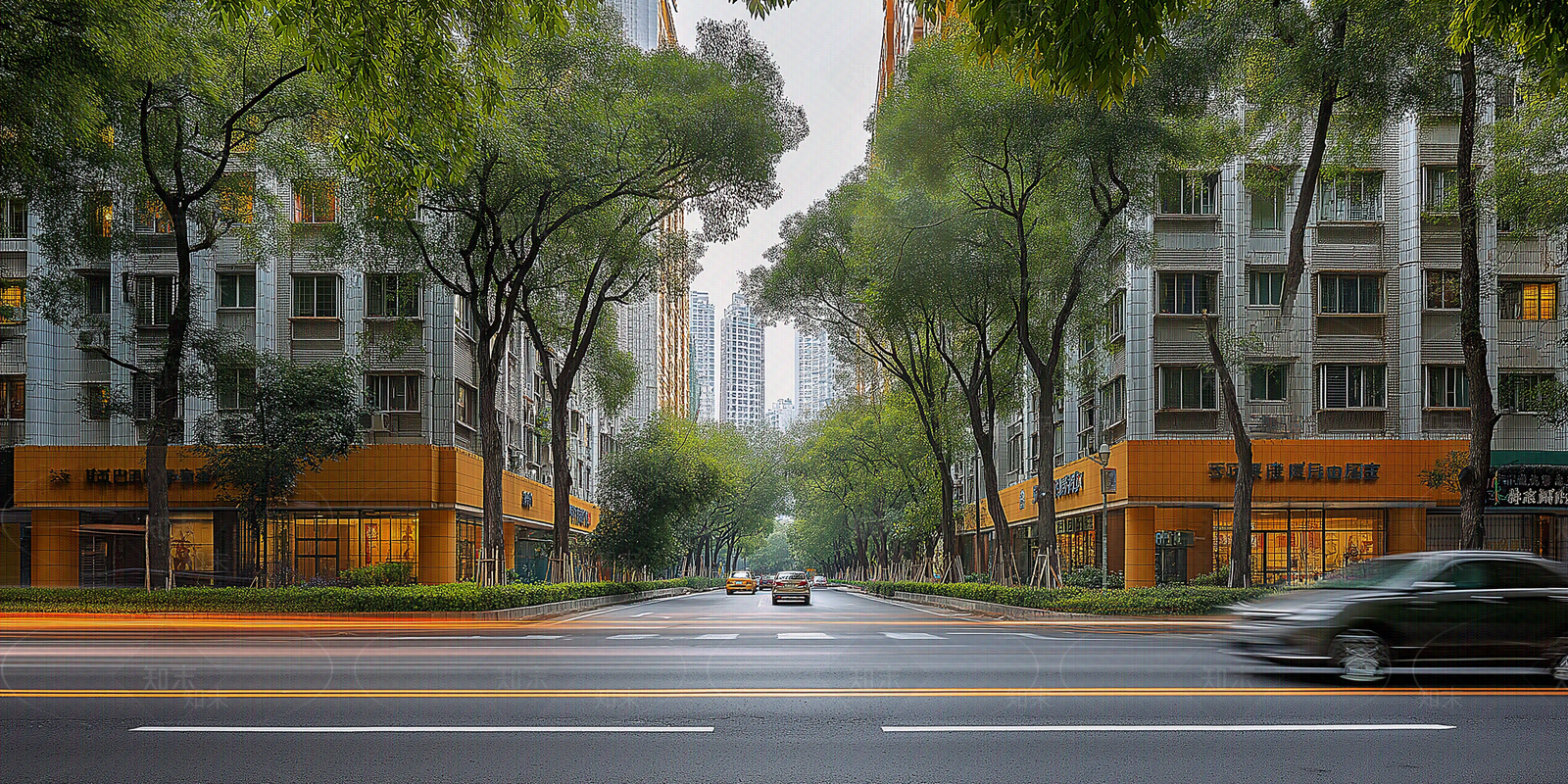 现代街道外景贴图下载【ID:1182969104】