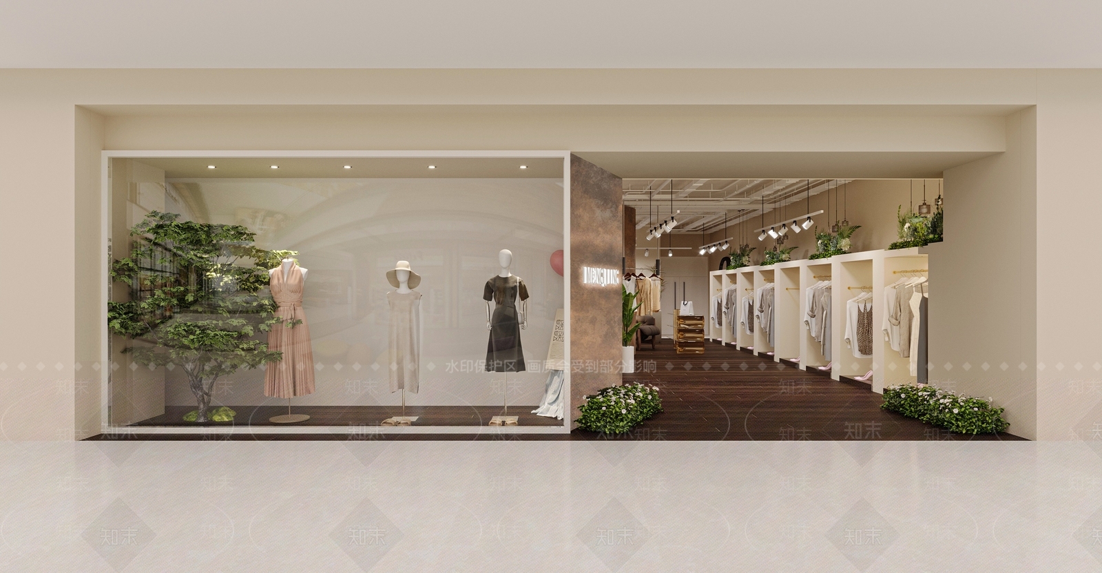 现代服装店3D模型下载【ID:1182980628】