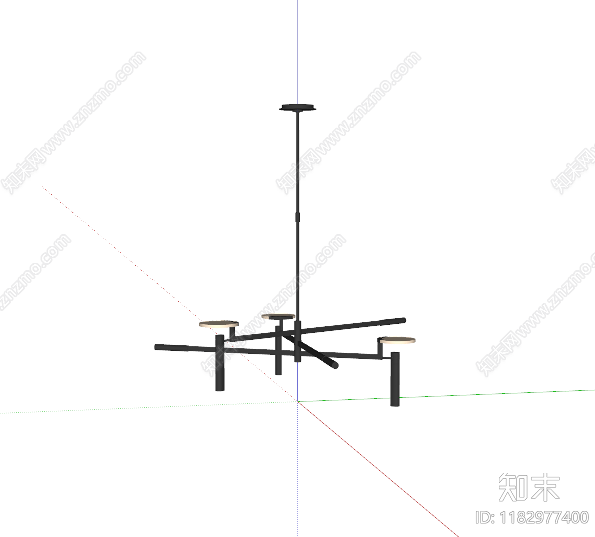 现代中古吊灯SU模型下载【ID:1182977400】