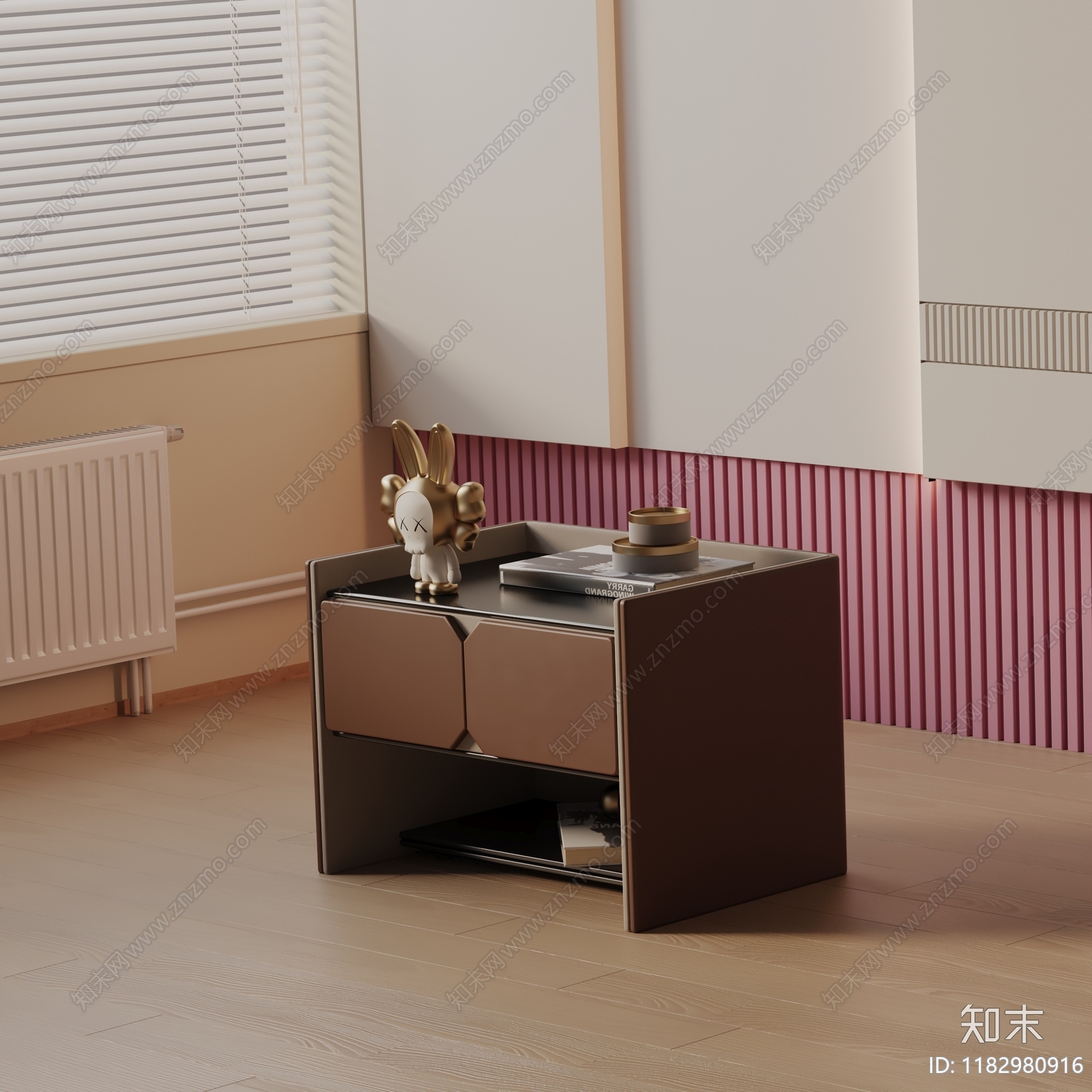 现代床头柜3D模型下载【ID:1182980916】