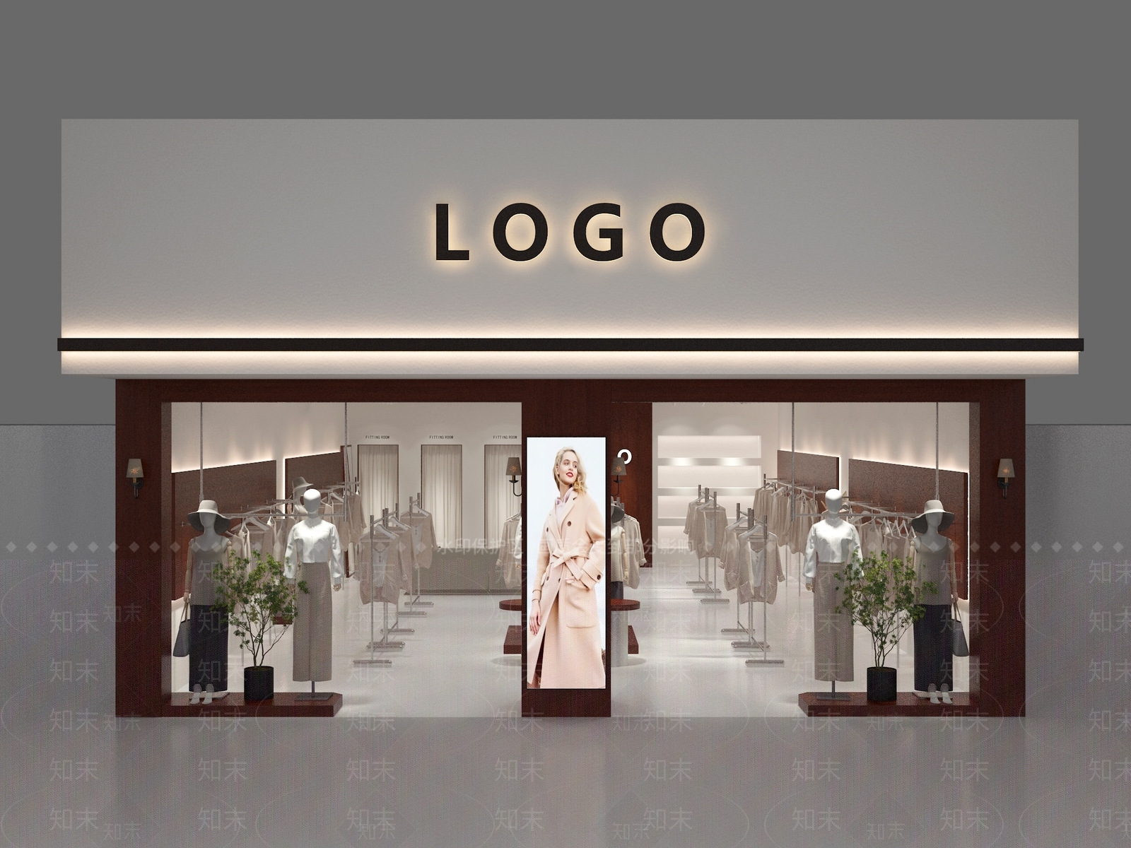 现代服装店3D模型下载【ID:1182981709】