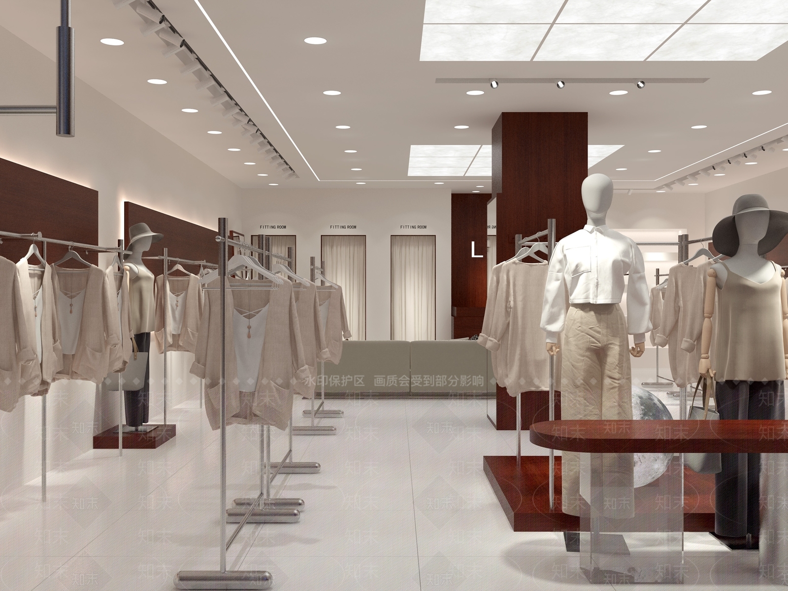 现代服装店3D模型下载【ID:1182981709】