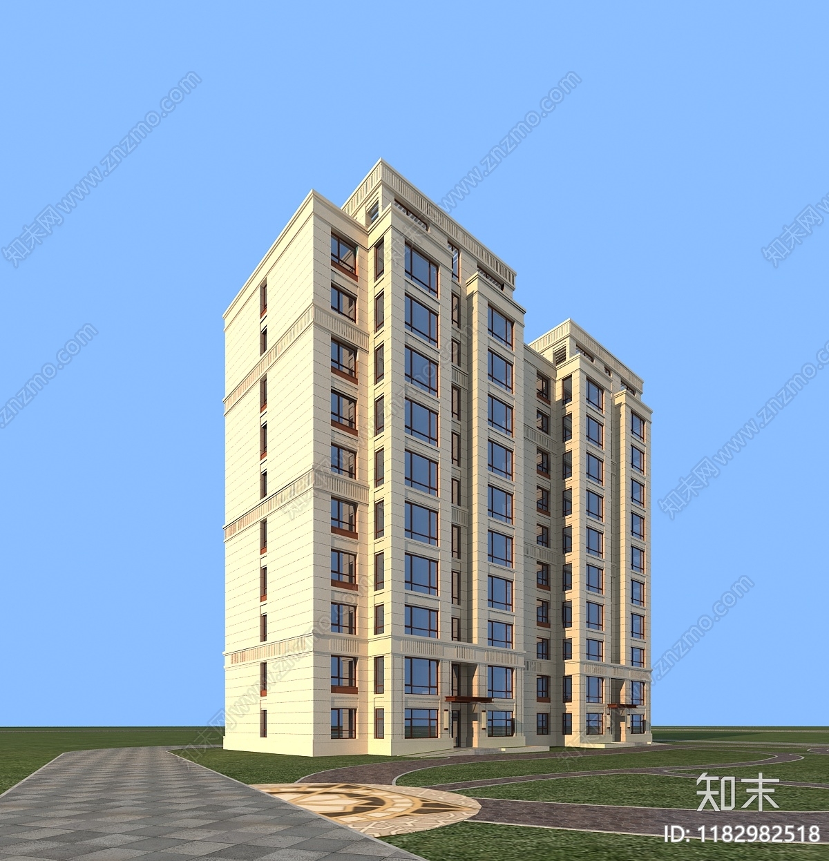 欧式其他住宅外观3D模型下载【ID:1182982518】