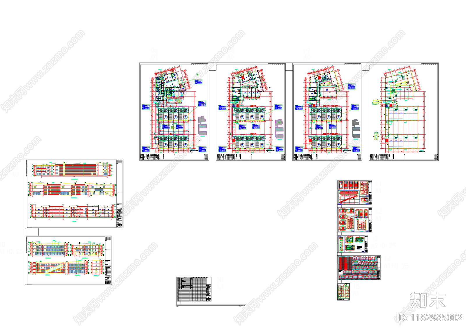 现代住宅楼建筑cad施工图下载【ID:1182985002】