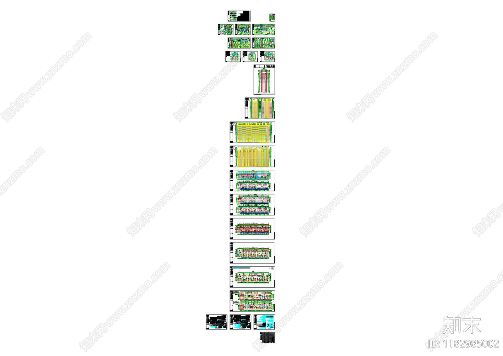 现代住宅楼建筑cad施工图下载【ID:1182985002】