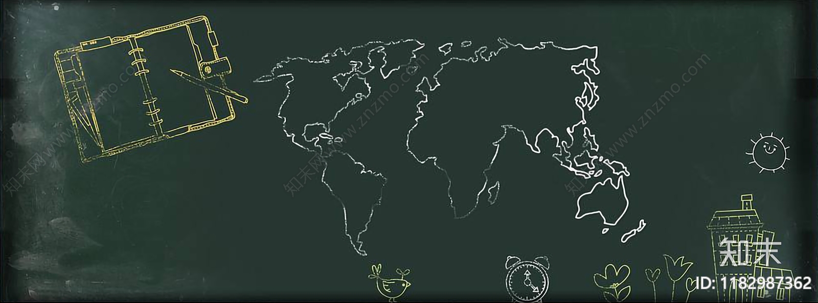现代黑板贴图下载【ID:1182987362】