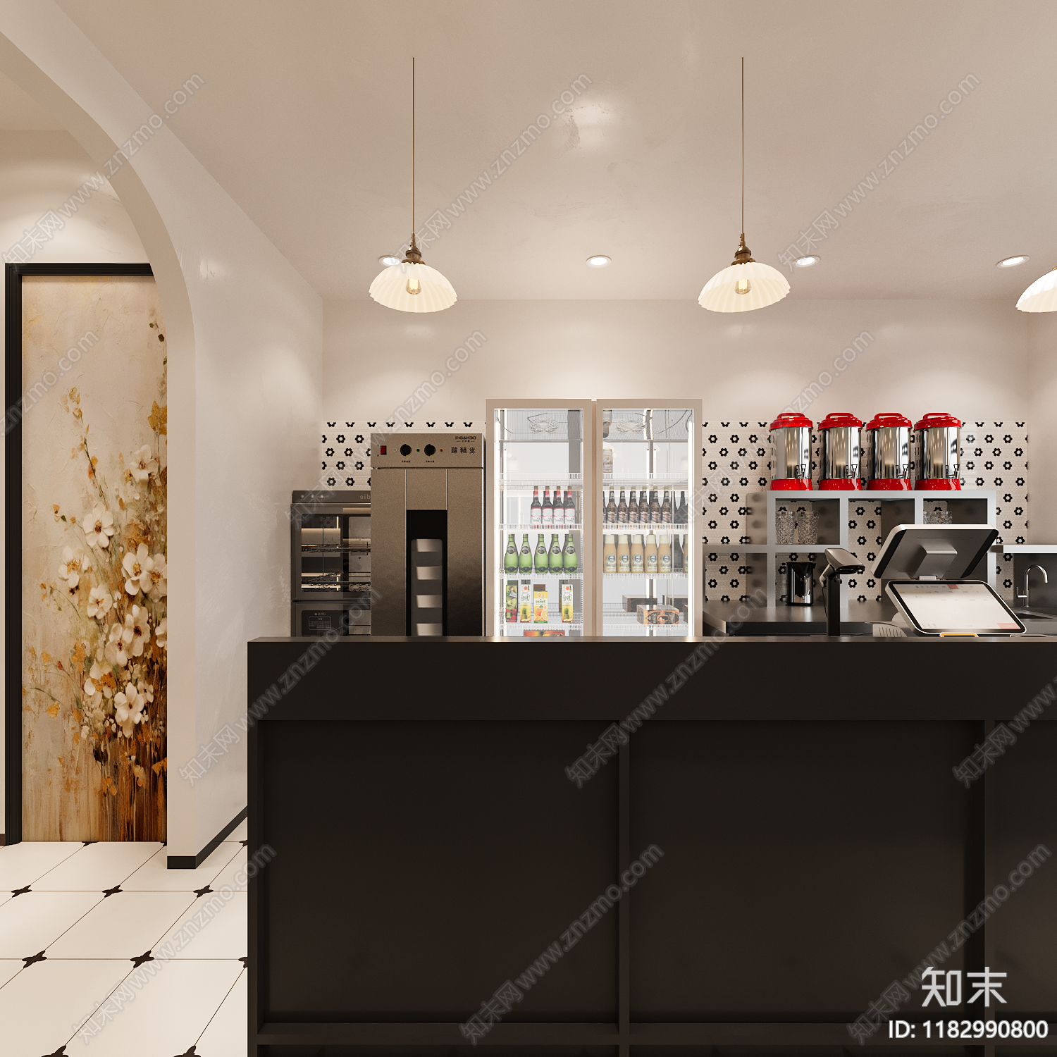 法式奶油奶茶店3D模型下载【ID:1182990800】