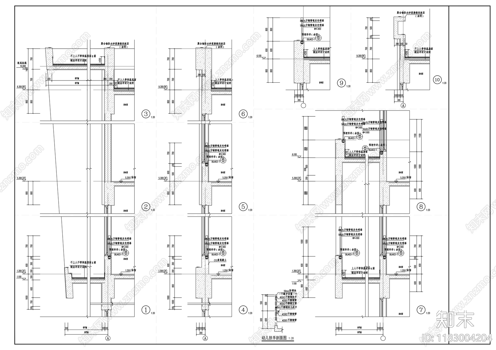现代幼儿园建筑cad施工图下载【ID:1183004204】