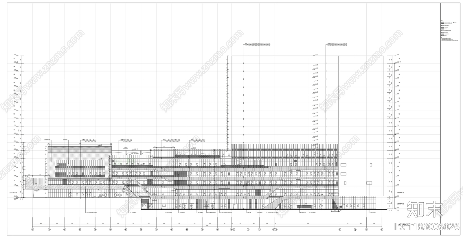 现代医院建筑cad施工图下载【ID:1183006026】