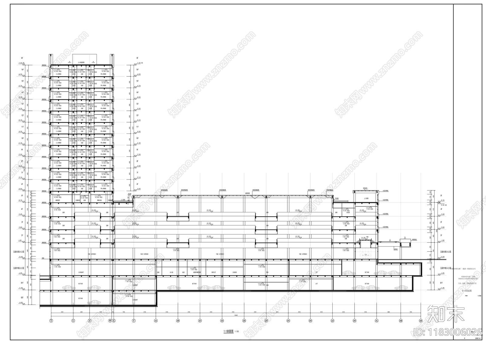 现代医院建筑cad施工图下载【ID:1183006026】