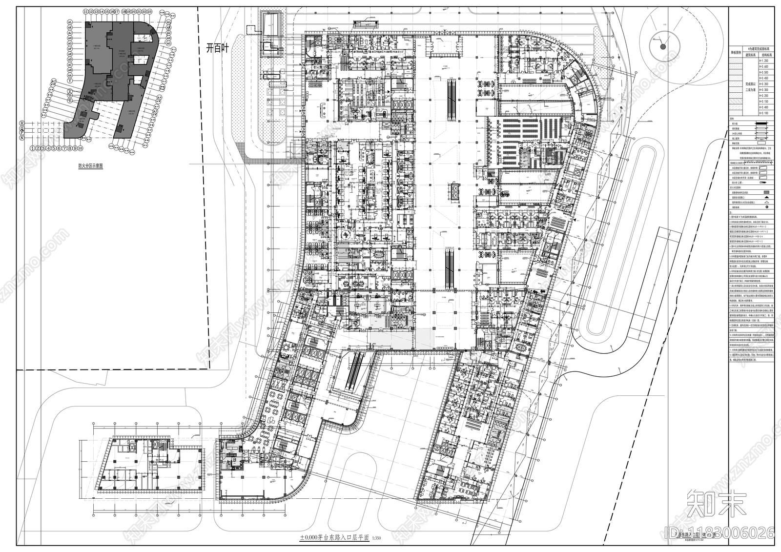 现代医院建筑cad施工图下载【ID:1183006026】