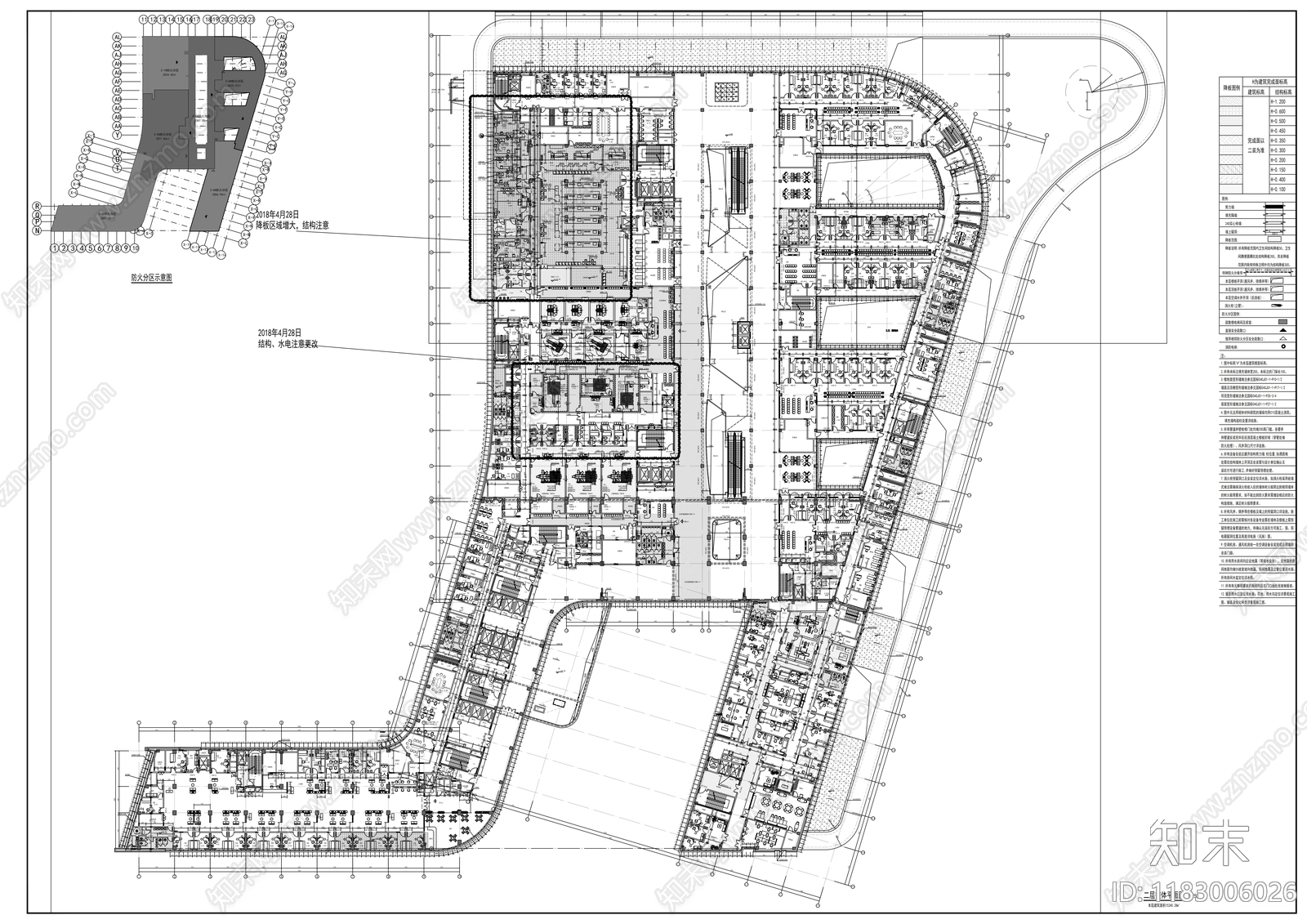 现代医院建筑cad施工图下载【ID:1183006026】